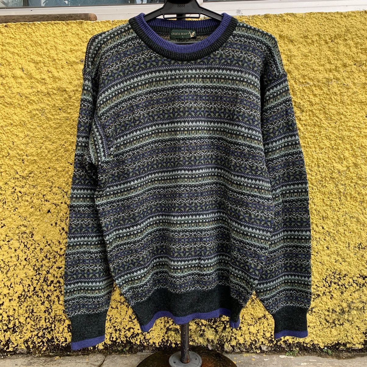 Lyle & Scott Lyle & Scott knitwear sweatshirt vintage Size US L / EU 52-54 / 3 - 3 Thumbnail