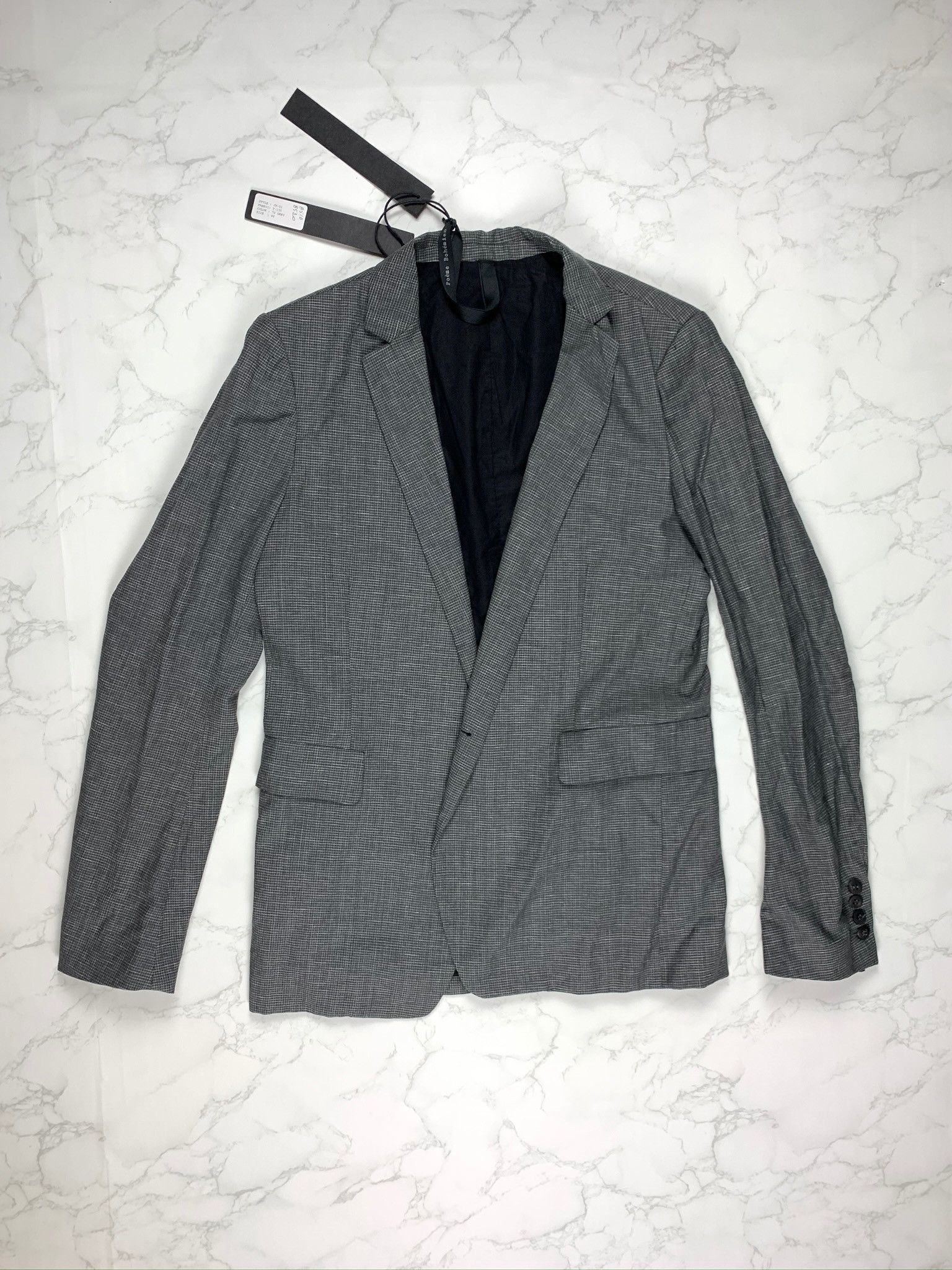 image of Poeme Bohemien Grey Blazer, Men's (Size Medium)