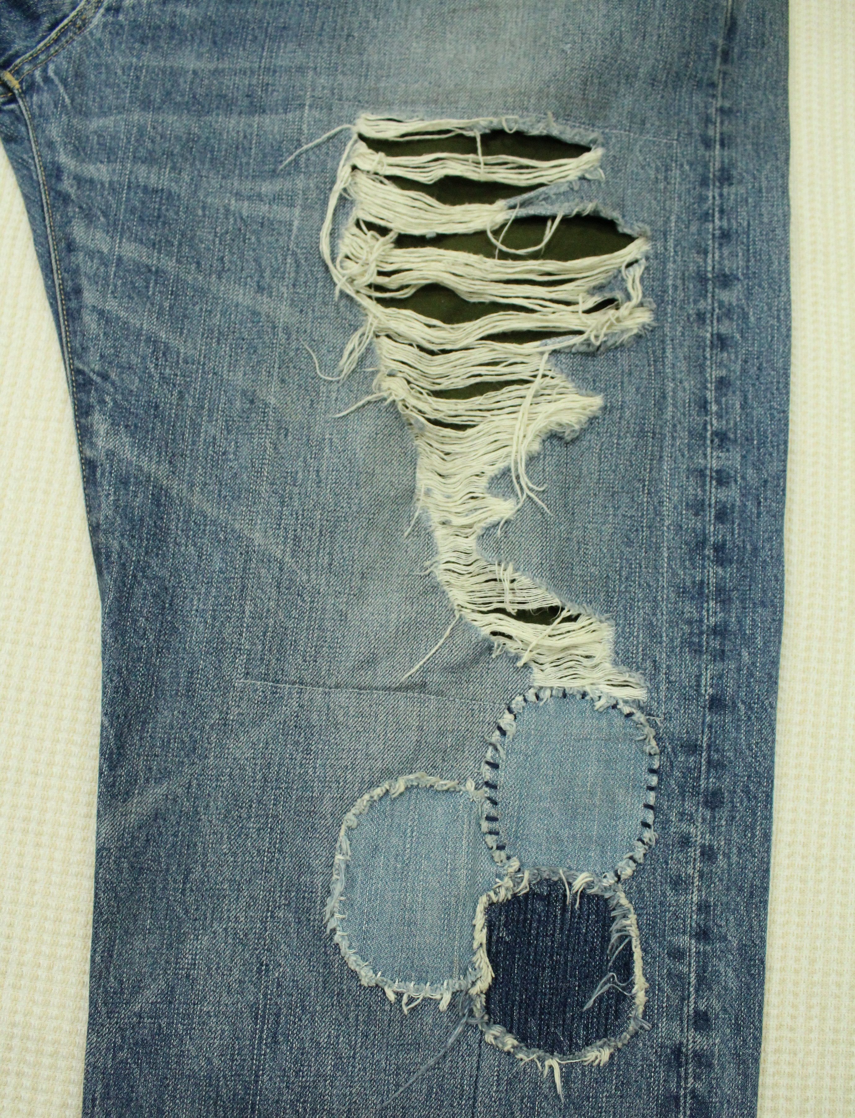 Avirex AVIREX Denim Patchwork Sashiko Boro Distressed Style Size US 36 / EU 52 - 4 Thumbnail