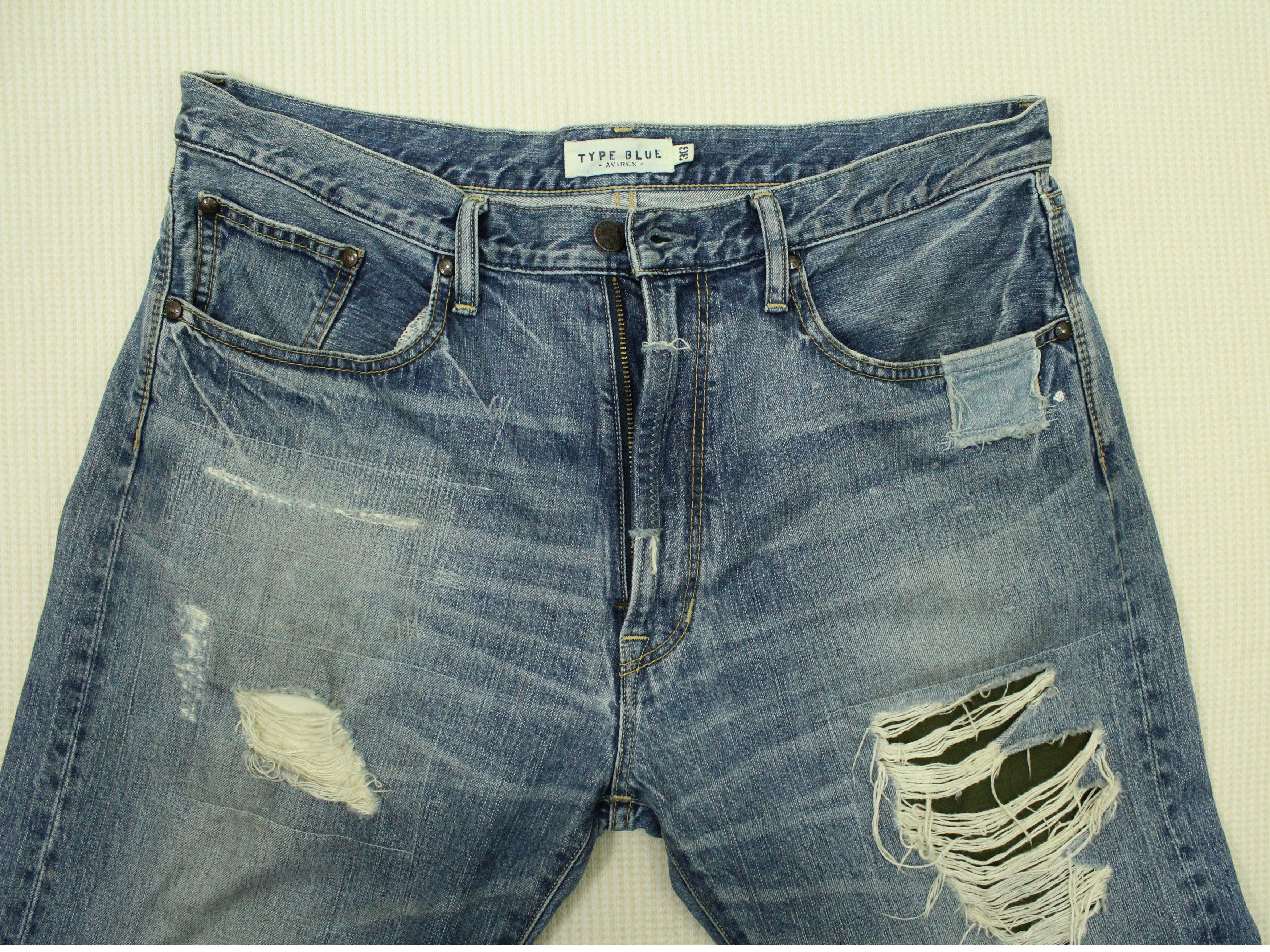 Avirex AVIREX Denim Patchwork Sashiko Boro Distressed Style Size US 36 / EU 52 - 3 Thumbnail