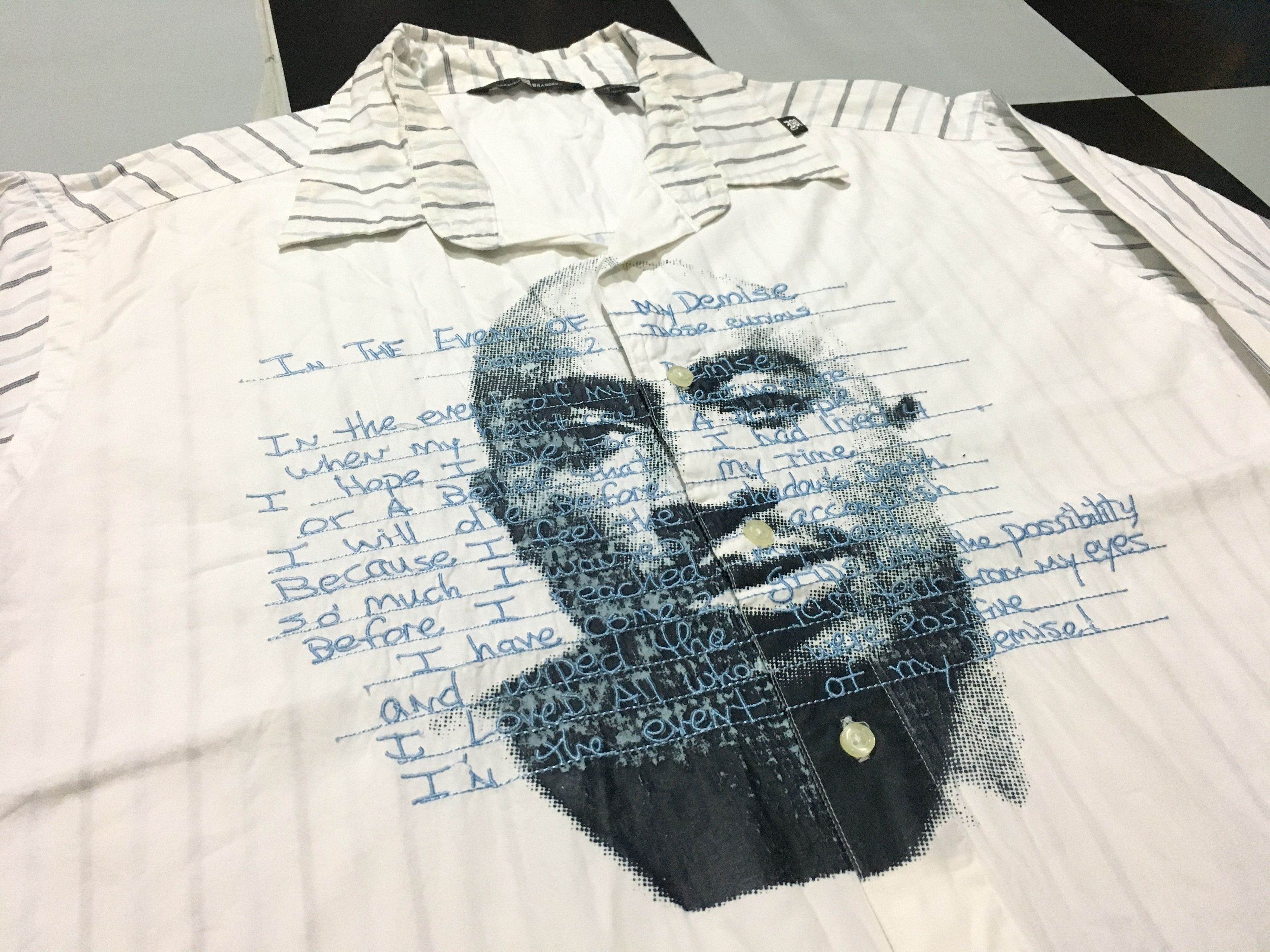 Makaveli Vintage Tupac button up ls shirt 90s Hip Hop