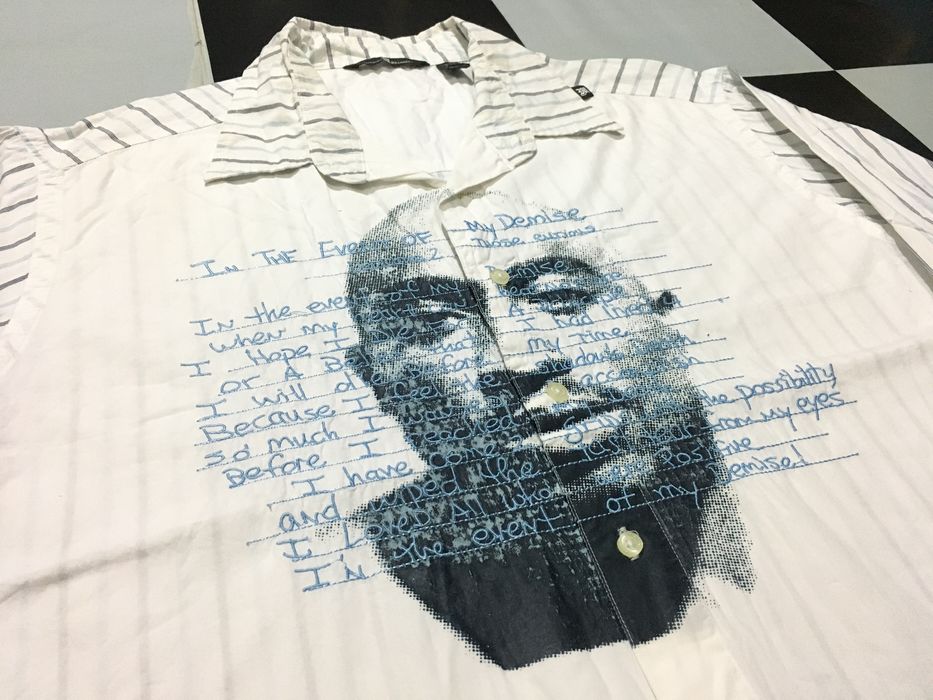 tupac button up shirt