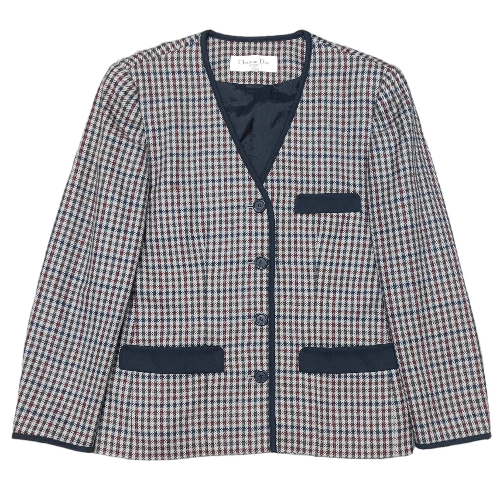 Vintage Christian Dior Sports Wool Jacket Plaid