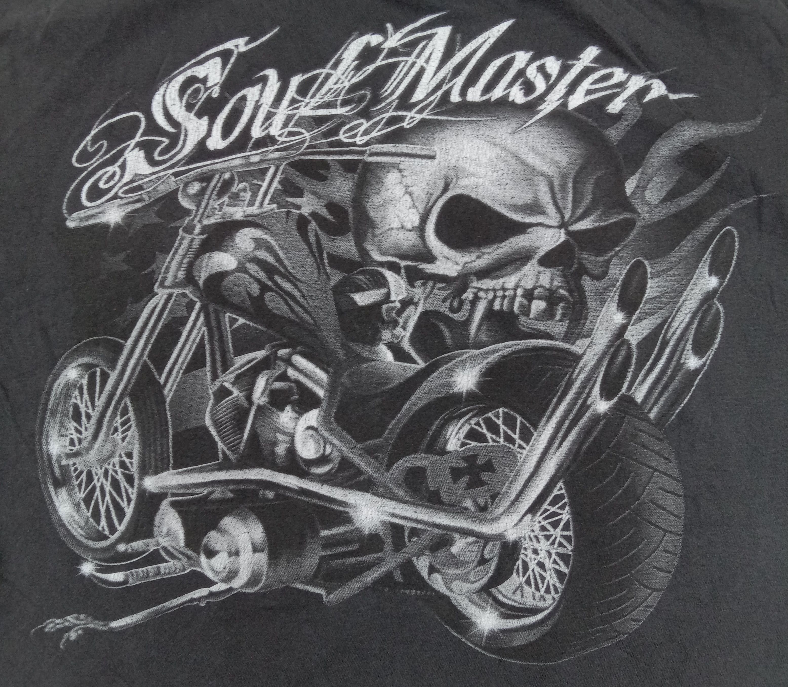 Japanese Brand Vintage Roman Ticism Soul Master Skull Motorcycle T Shirt Size US L / EU 52-54 / 3 - 4 Thumbnail