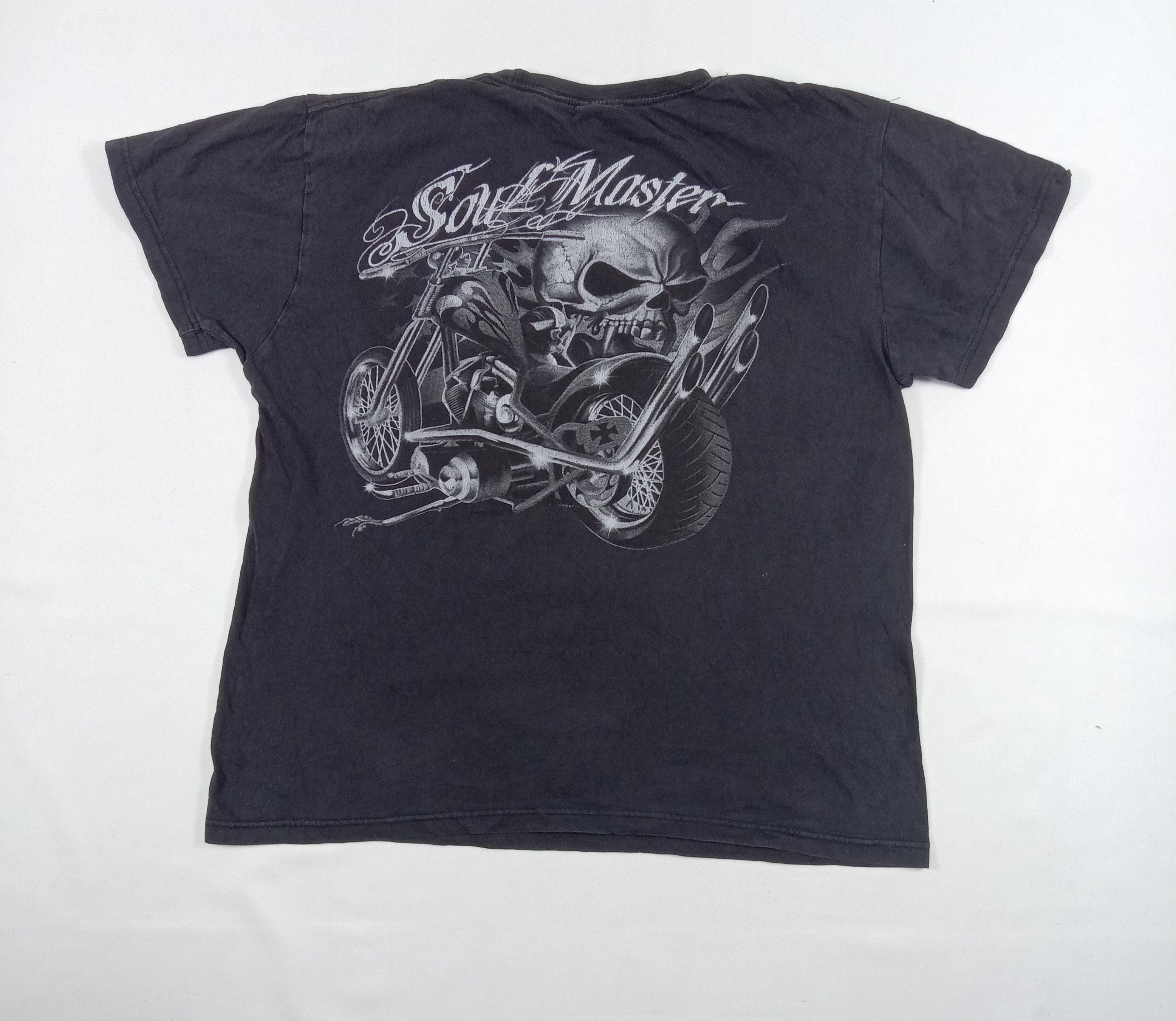 Japanese Brand Vintage Roman Ticism Soul Master Skull Motorcycle T Shirt Size US L / EU 52-54 / 3 - 3 Thumbnail