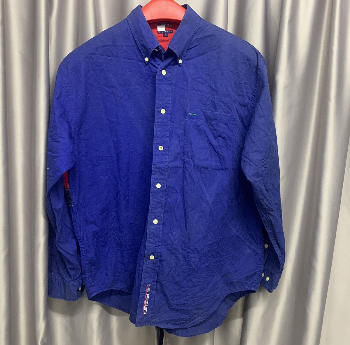 Tommy Hilfiger OG TOMMY HILFIGER BIG LOGO BUTTON UP SHIRT Size US L / EU 52-54 / 3 - 2 Thumbnail