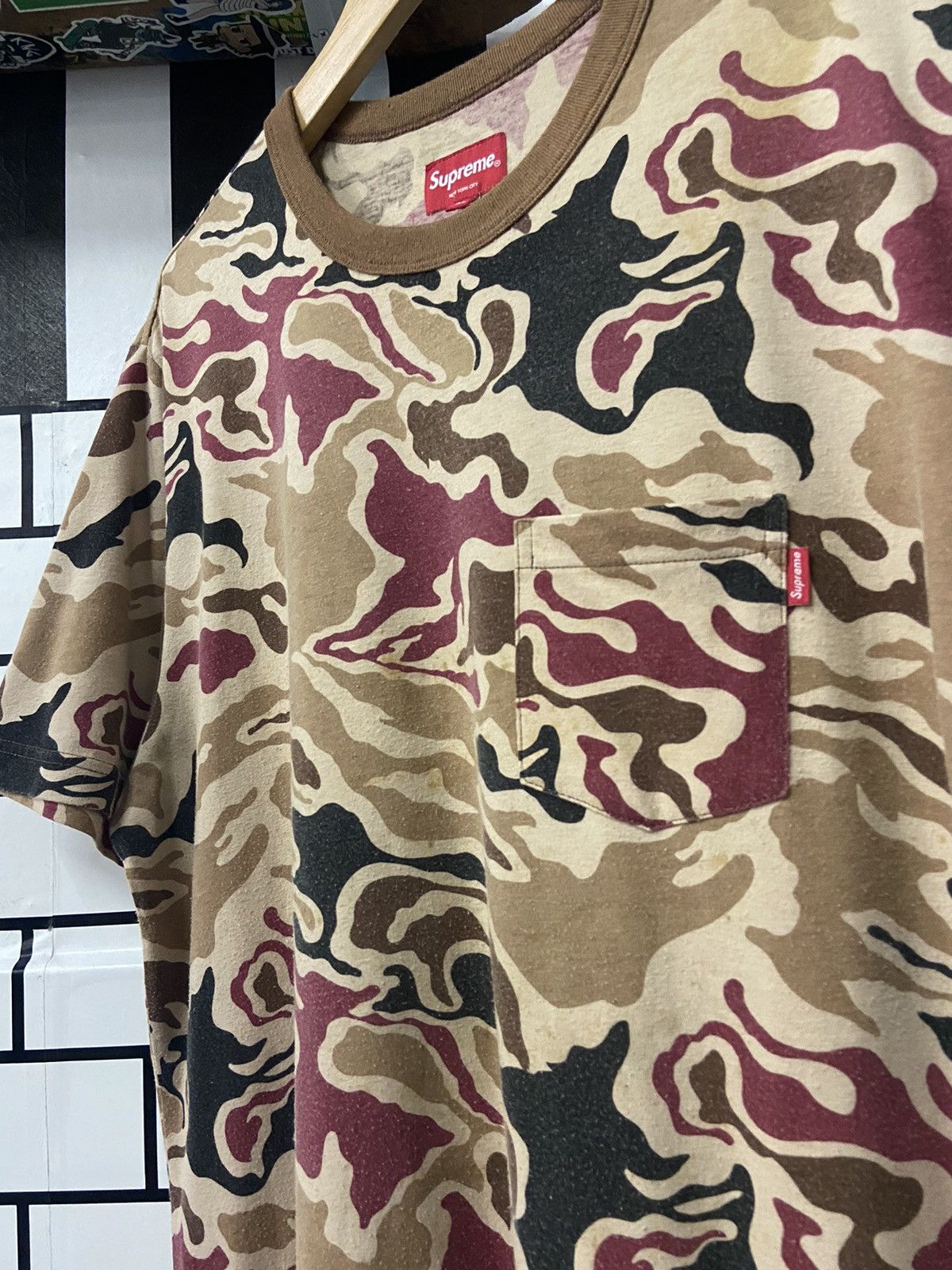 Supreme SS 13 Supreme Tiger Camo Pocket tee Size US XL / EU 56 / 4 - 4 Thumbnail