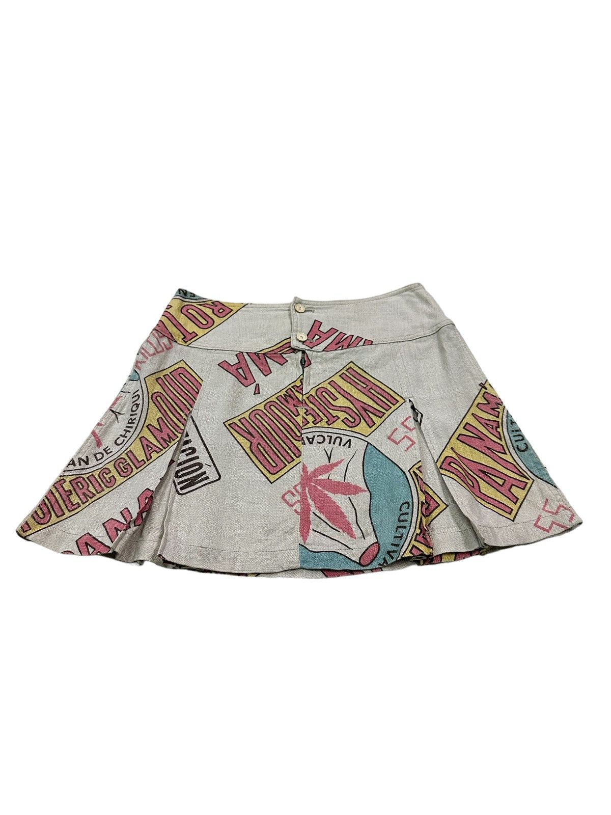 Hysteric Glamour RARE HYSTERIC GLAMOUR PANAMA LINEN WEED SKIRT Size 29" - 2 Thumbnail