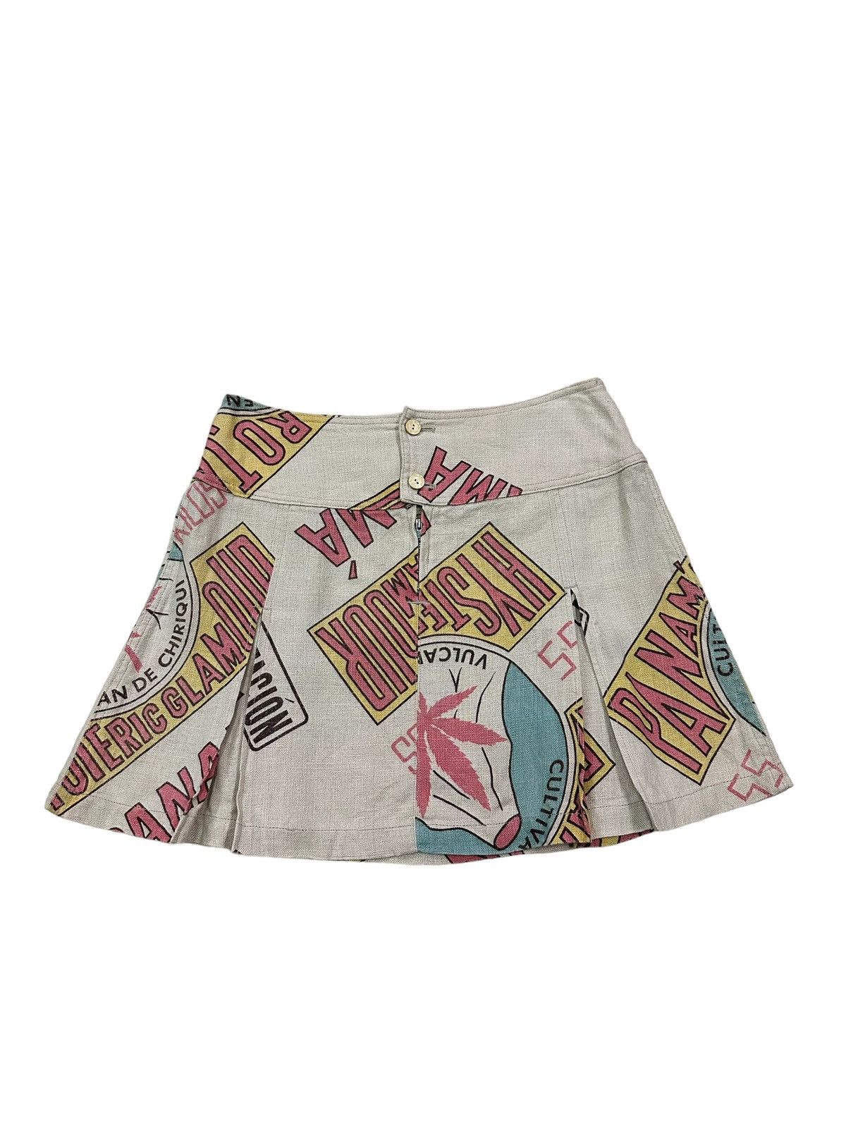 Hysteric Glamour RARE HYSTERIC GLAMOUR PANAMA LINEN WEED SKIRT Size 29" - 1 Thumbnail