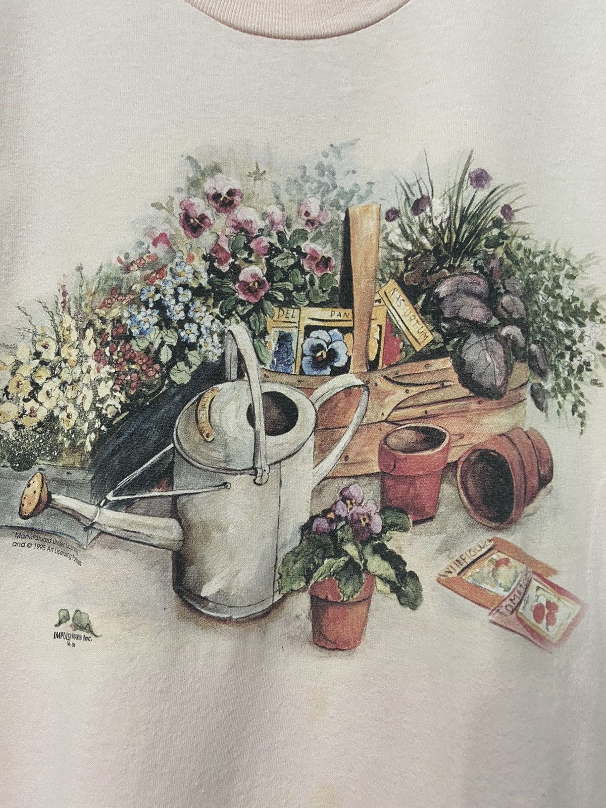 Vintage Vintage 90’s Fine Art Garden Flowers Inspired Claude Monet Size US M / EU 48-50 / 2 - 6 Thumbnail