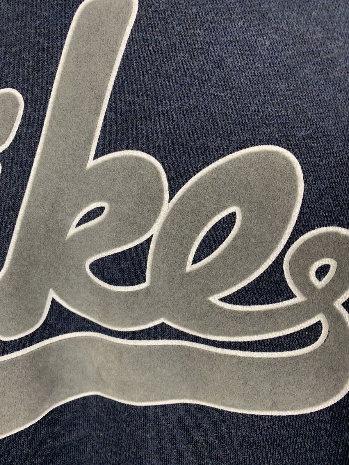 Nike Vintage Nike Big Logo Velour Navy Blue Hoodie Size US L / EU 52-54 / 3 - 6 Thumbnail