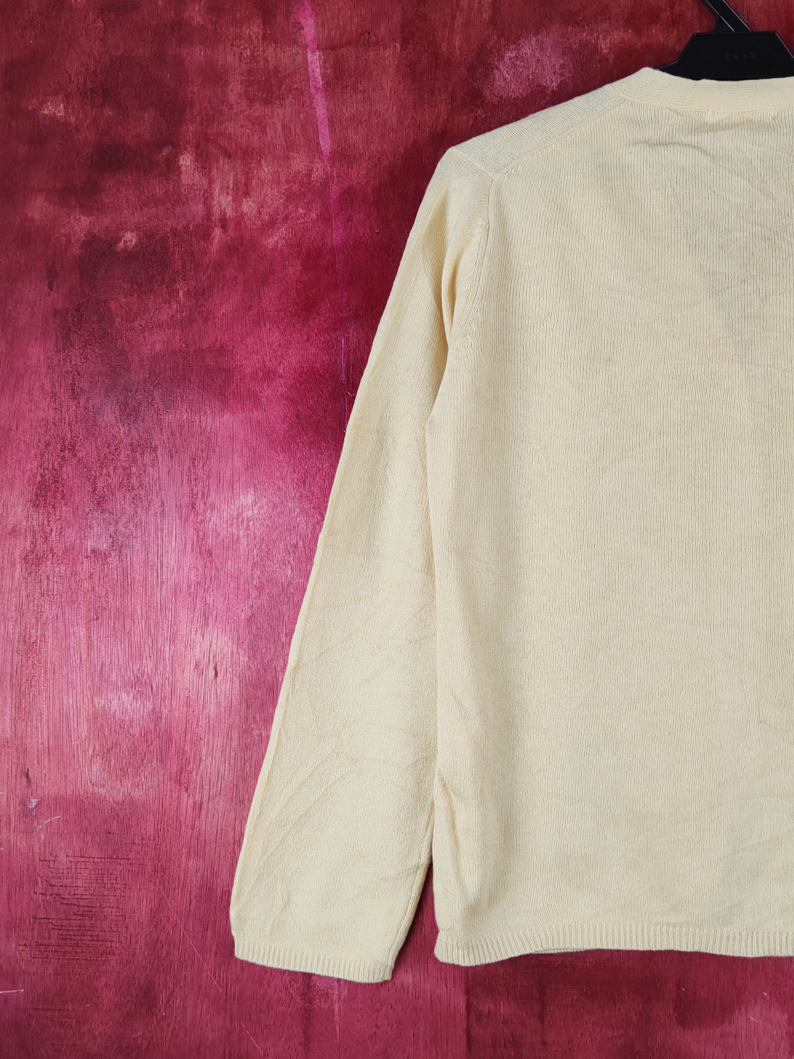 Japanese Brand French Largo Light Mustard Knitwear Cardigan #S1220 Size M / US 6-8 / IT 42-44 - 8 Thumbnail