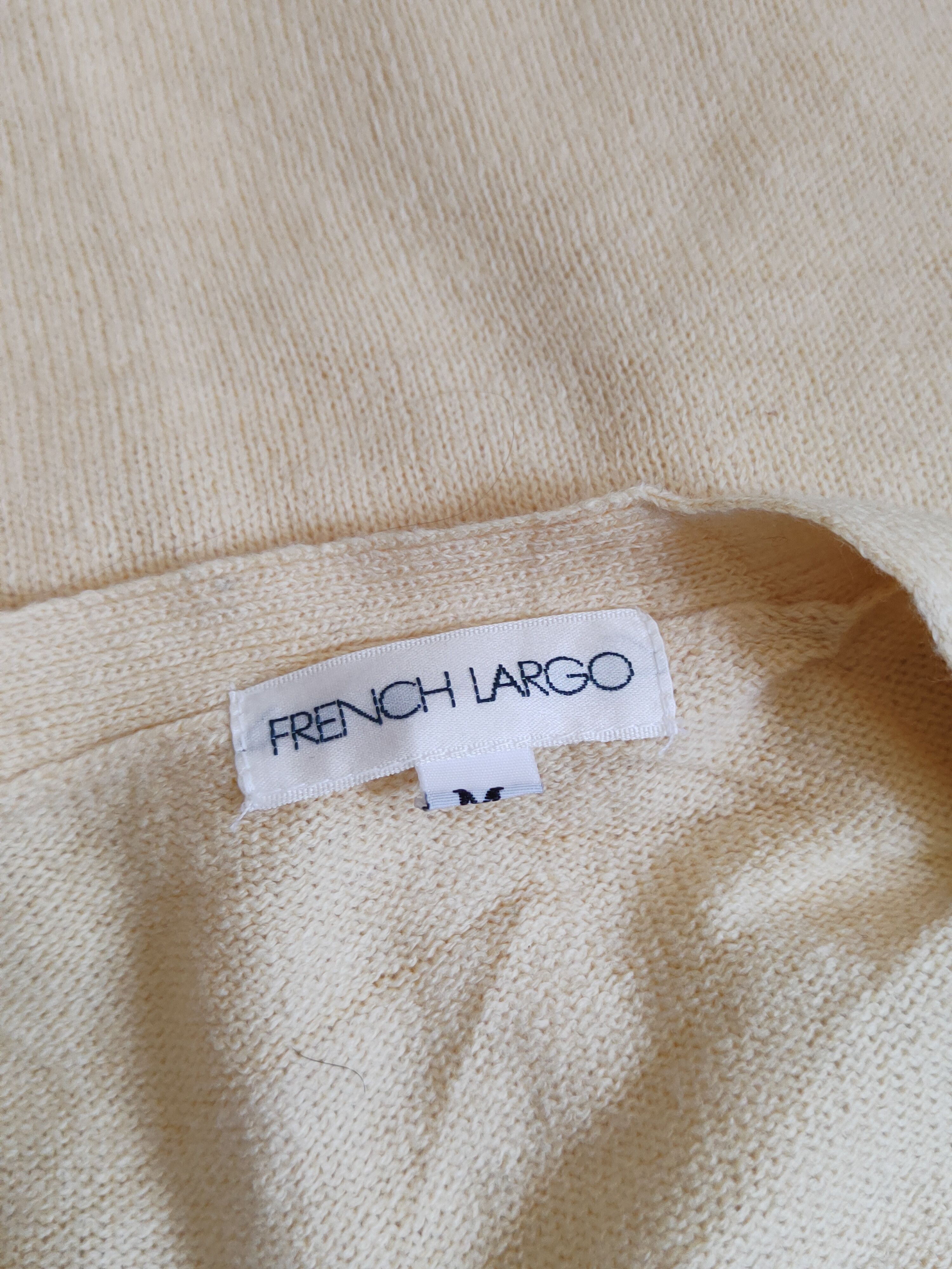 Japanese Brand French Largo Light Mustard Knitwear Cardigan #S1220 Size M / US 6-8 / IT 42-44 - 11 Thumbnail