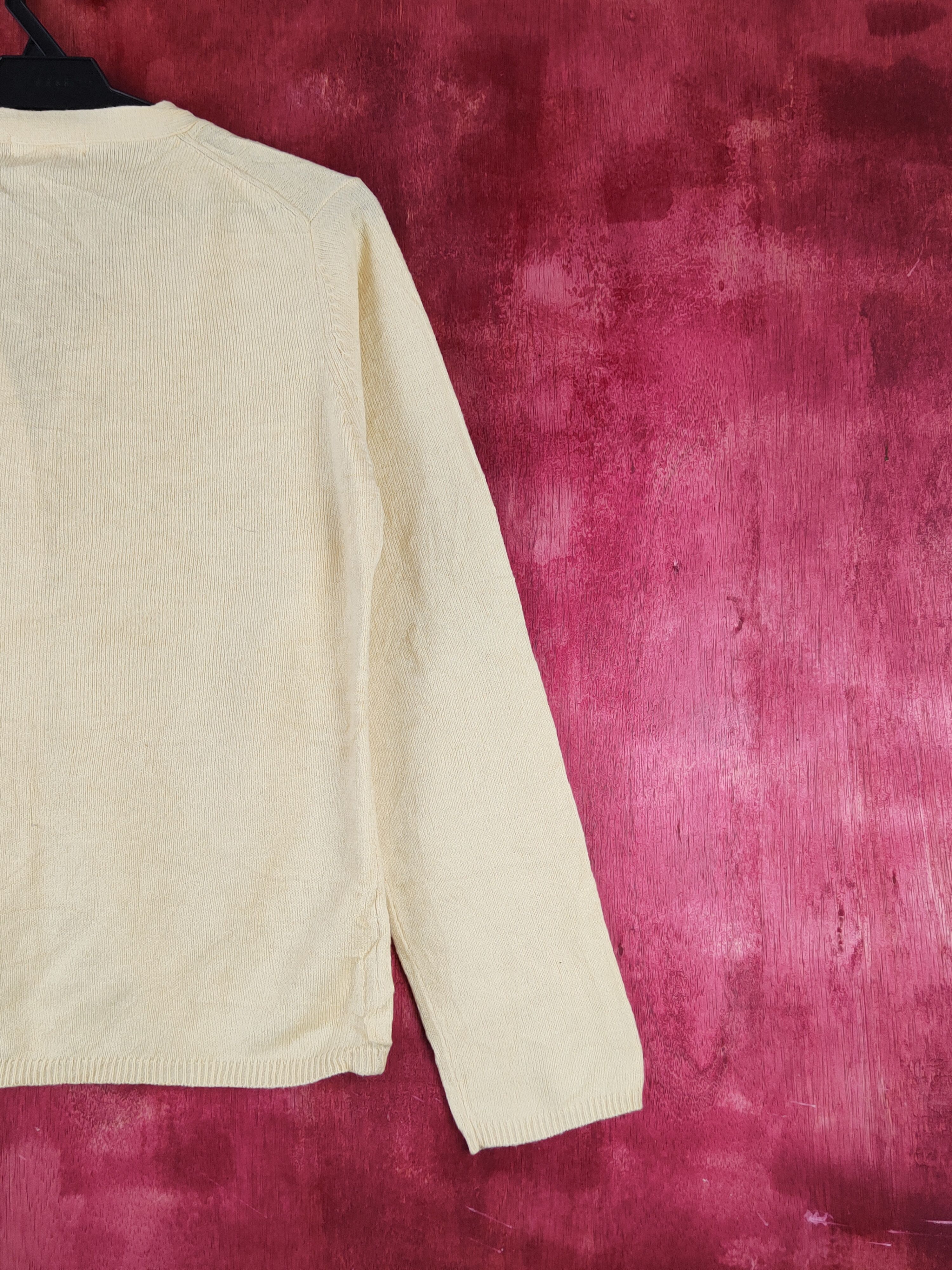 Japanese Brand French Largo Light Mustard Knitwear Cardigan #S1220 Size M / US 6-8 / IT 42-44 - 9 Thumbnail