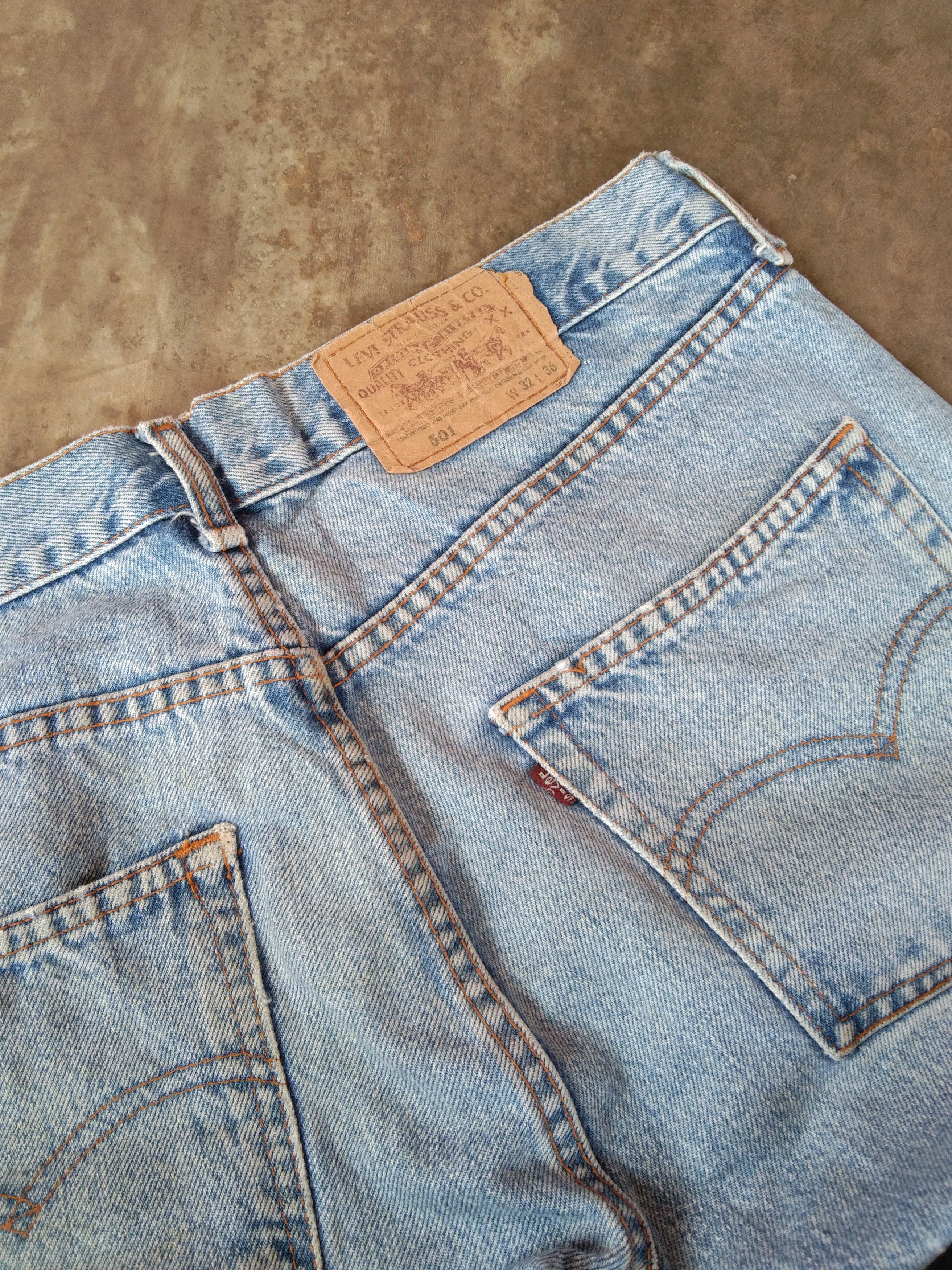 Levi's 80s Vintage Levi's 501 Released Hem Distressed Jeans 34x29 Size US 34 / EU 50 - 3 Thumbnail