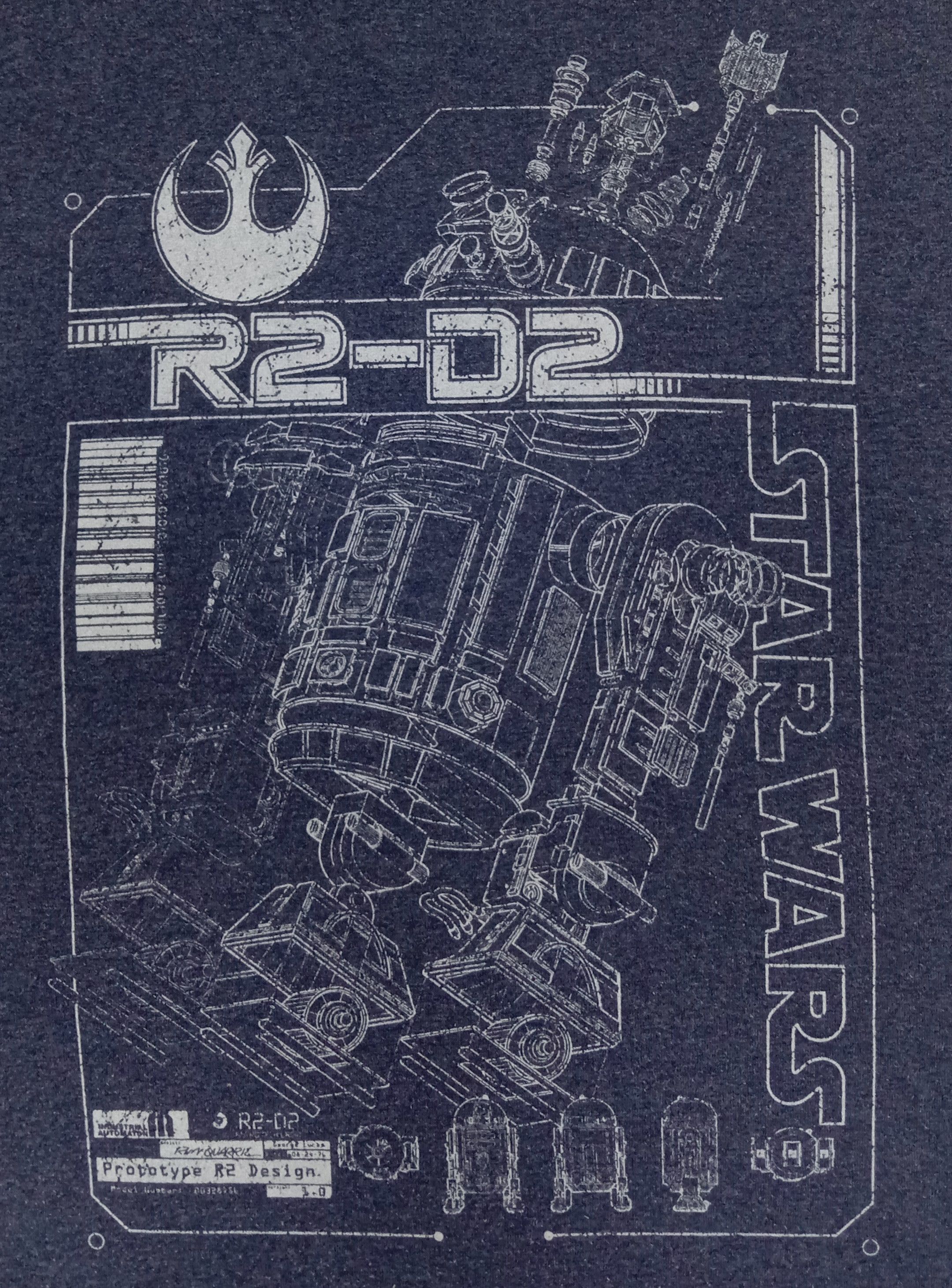 Star Wars Vintage Star Wars x Jerzees R2-D2 Character T Shirt Size US XL / EU 56 / 4 - 2 Thumbnail