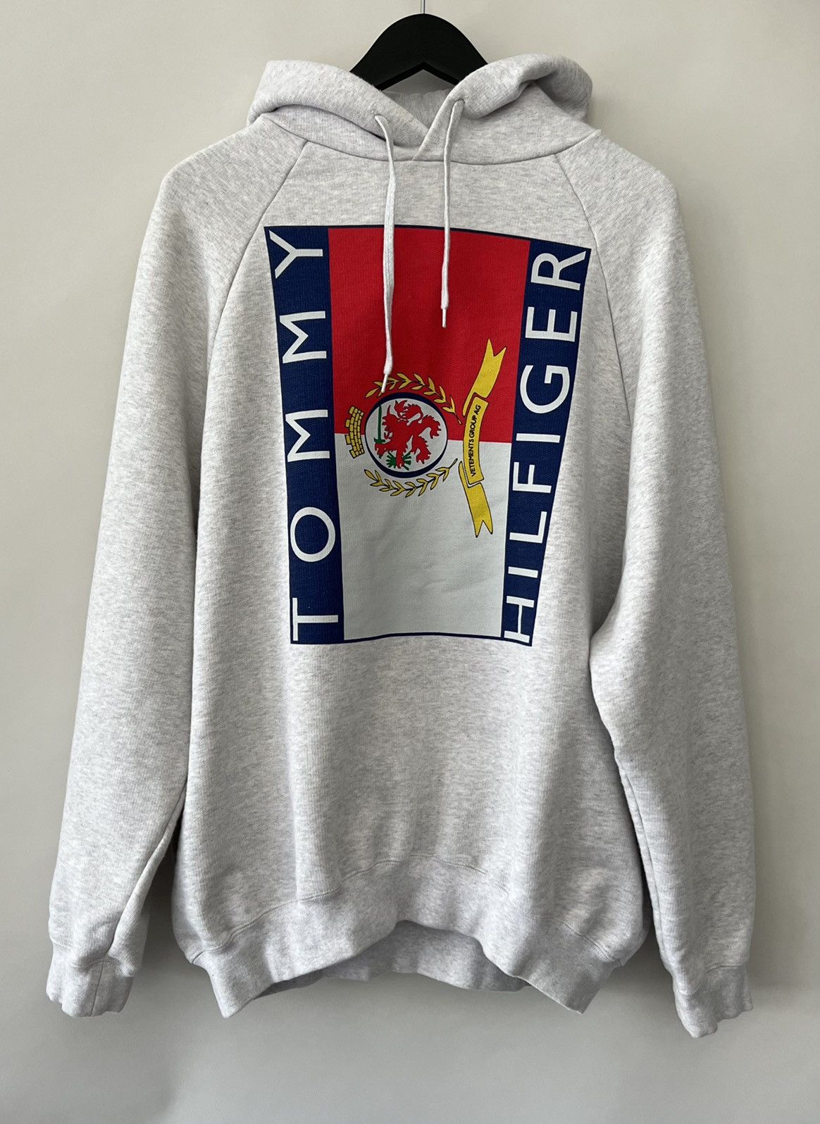 Vetements x tommy 2025 hilfiger hoodie grey