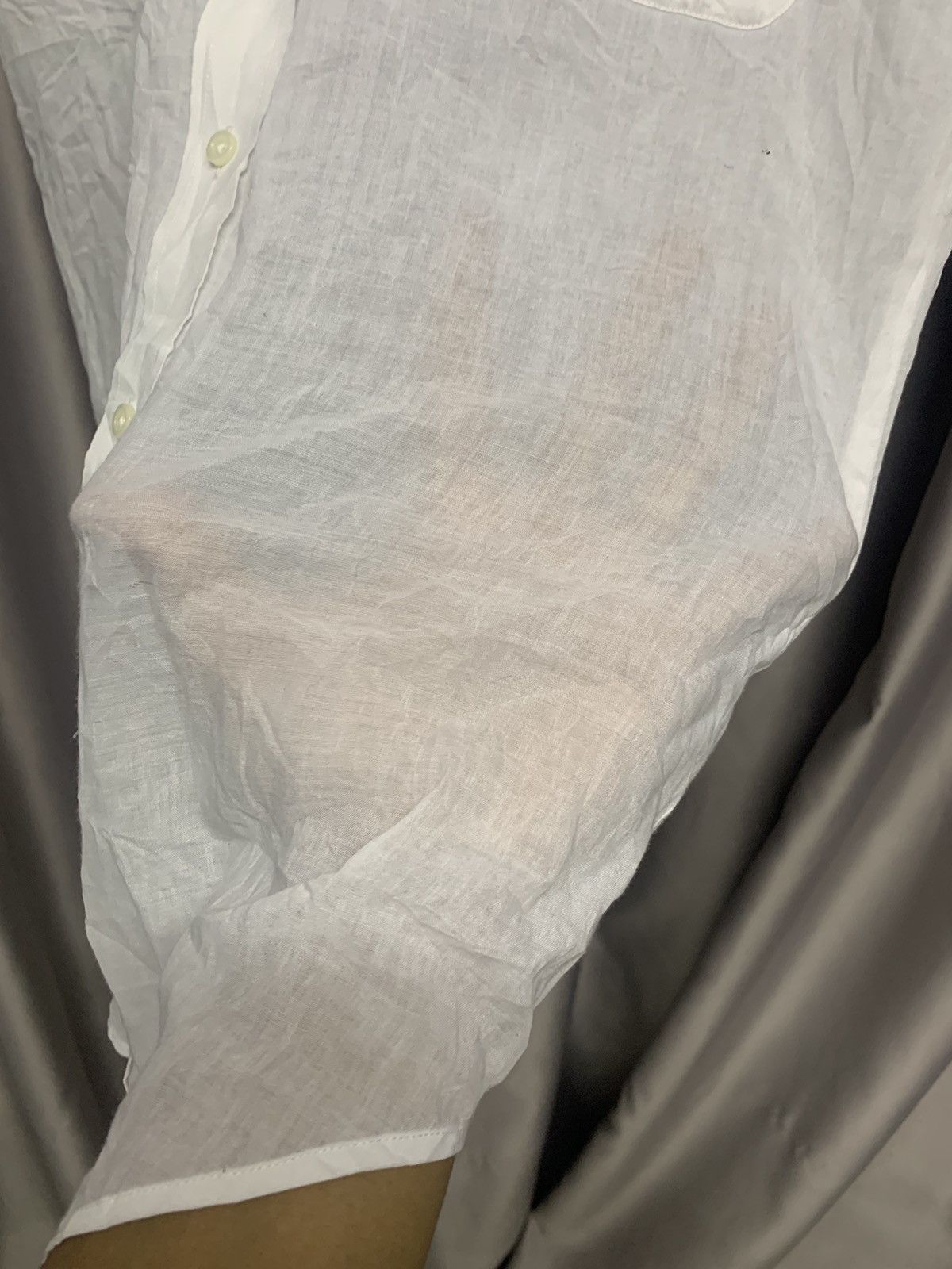 Japanese Brand × Kansai Yamamoto × Vintage VINTAGE KANSAI YAMAMOTO TRANSPARENT BUTTON UP DISTRESSED Size US S / EU 44-46 / 1 - 3 Thumbnail