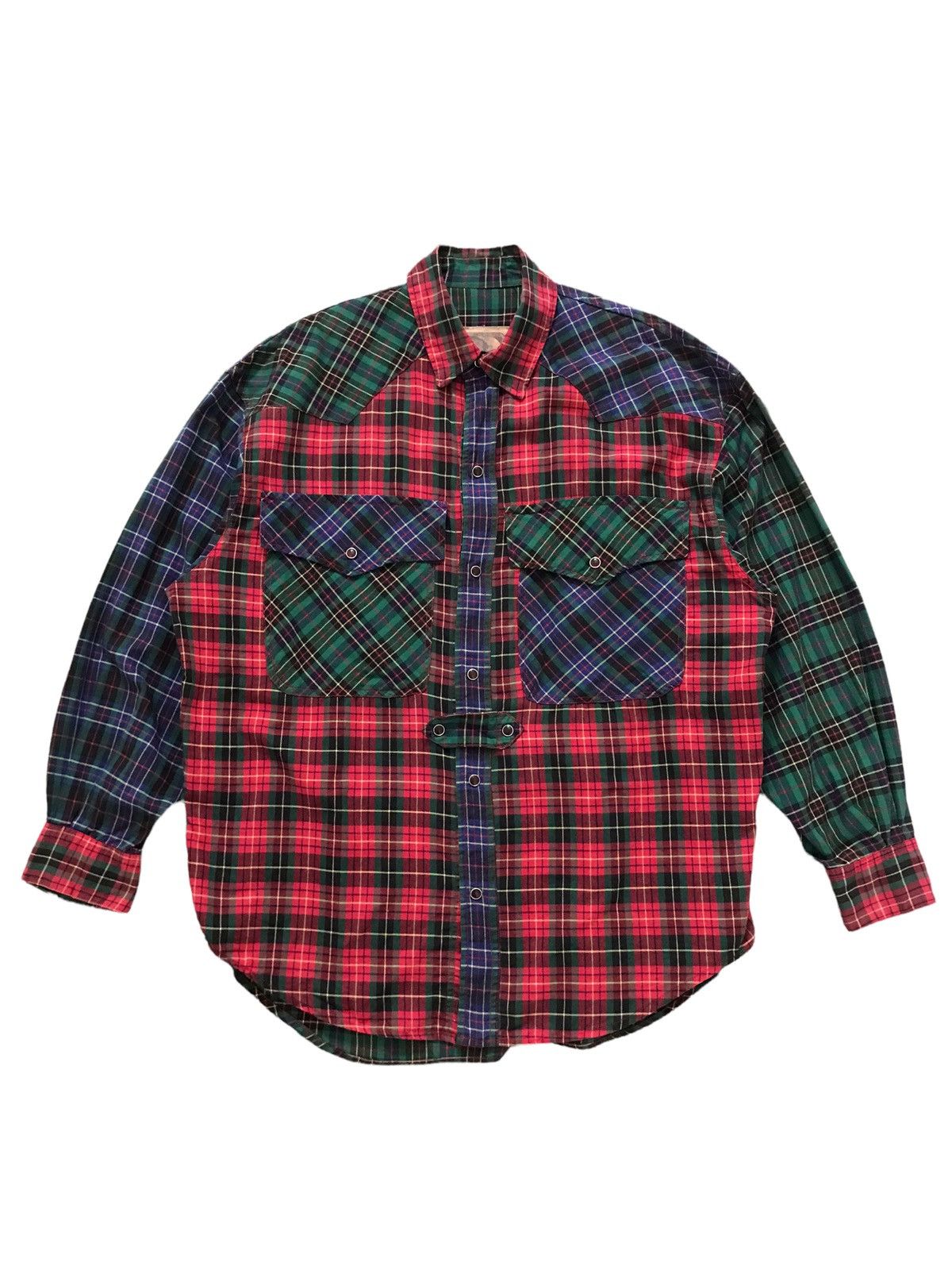 Japanese Brand AVANT GARDE NEWS MELI-MELO JAPAN MADE PATCHWORK BAGGY SHIRT Size US L / EU 52-54 / 3 - 1 Thumbnail