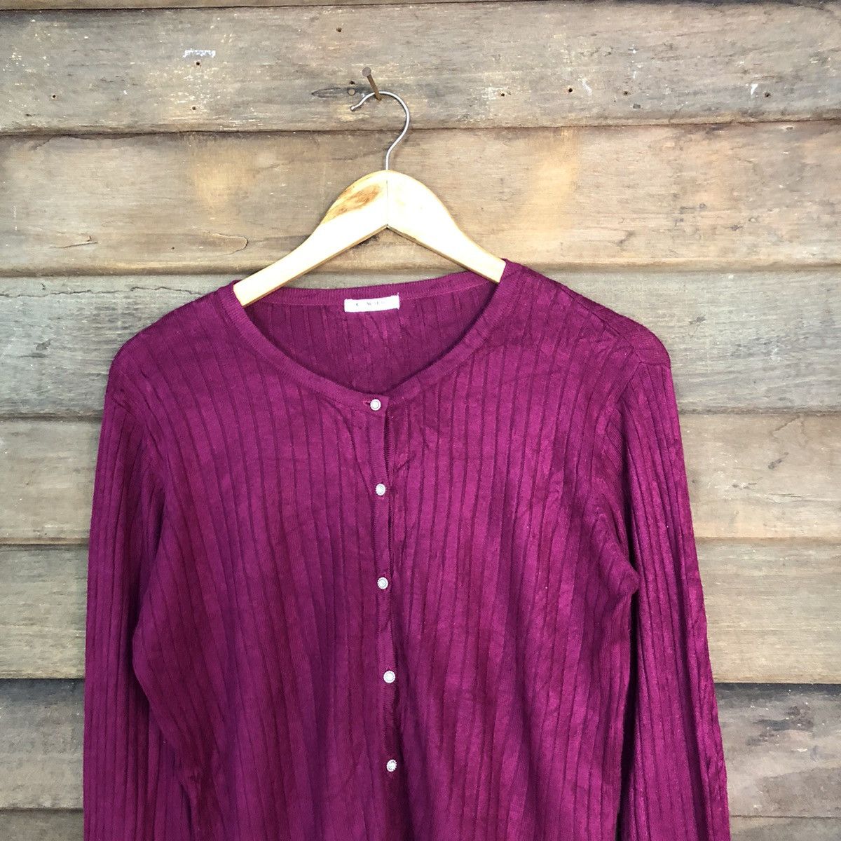 Homespun Knitwear × Japanese Brand Glacier Purple Patterned Cardigans Knitwear #7305 Size M / US 6-8 / IT 42-44 - 2 Thumbnail