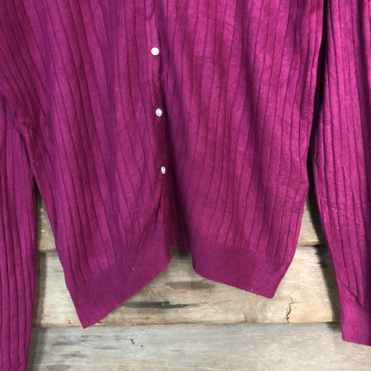 Homespun Knitwear × Japanese Brand Glacier Purple Patterned Cardigans Knitwear #7305 Size M / US 6-8 / IT 42-44 - 6 Thumbnail