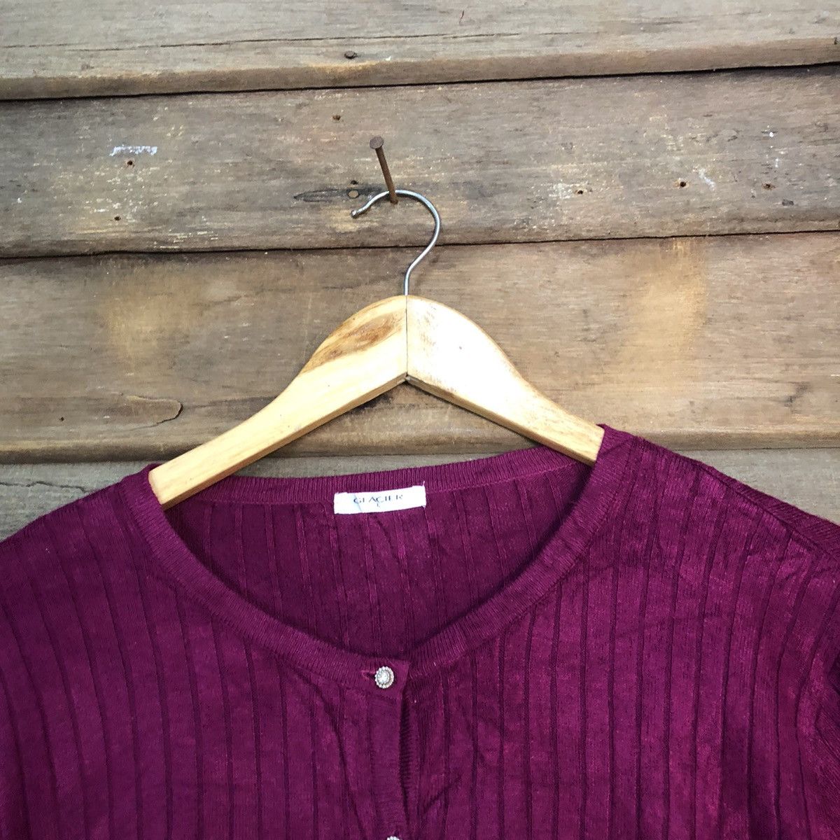 Homespun Knitwear × Japanese Brand Glacier Purple Patterned Cardigans Knitwear #7305 Size M / US 6-8 / IT 42-44 - 4 Thumbnail