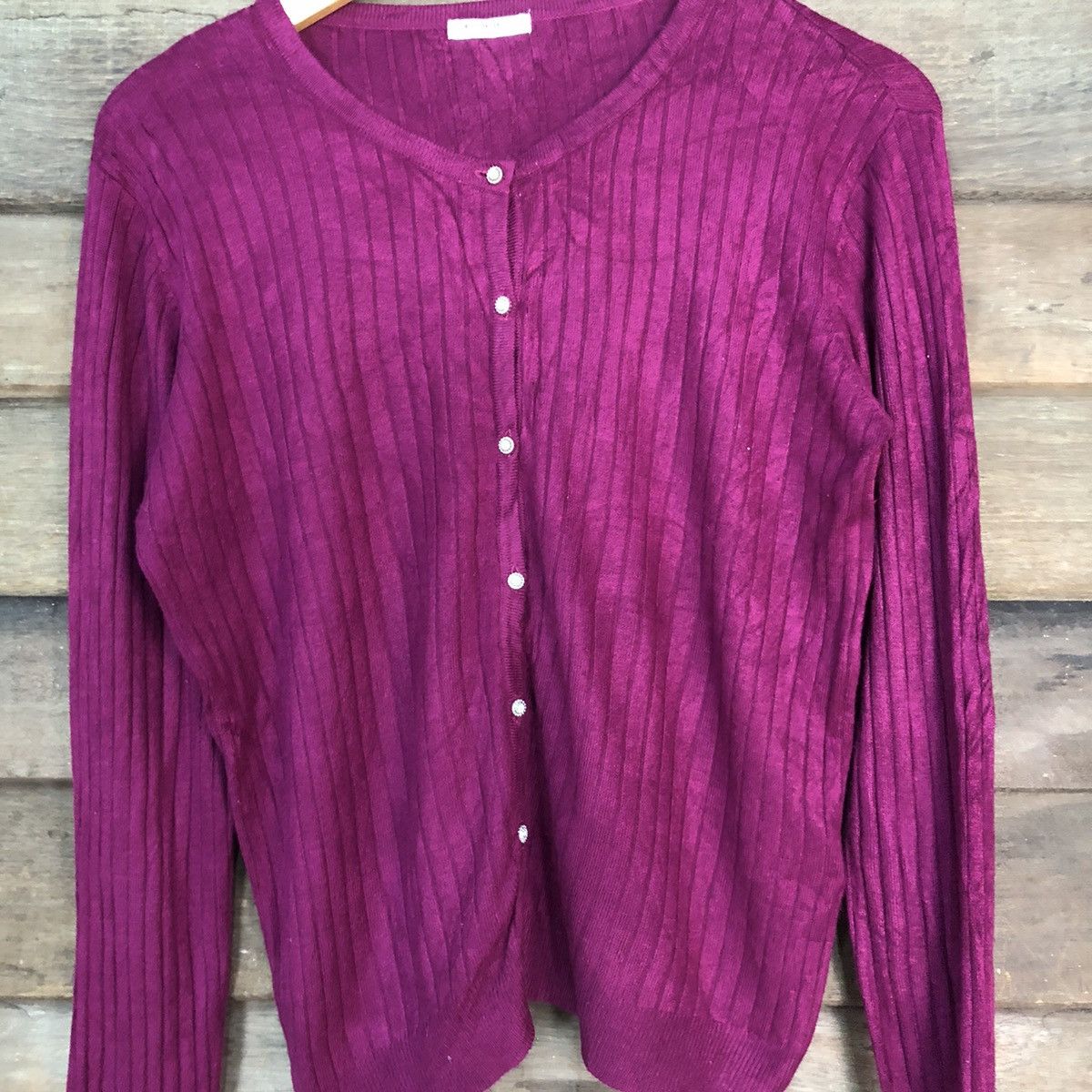 Homespun Knitwear × Japanese Brand Glacier Purple Patterned Cardigans Knitwear #7305 Size M / US 6-8 / IT 42-44 - 5 Thumbnail