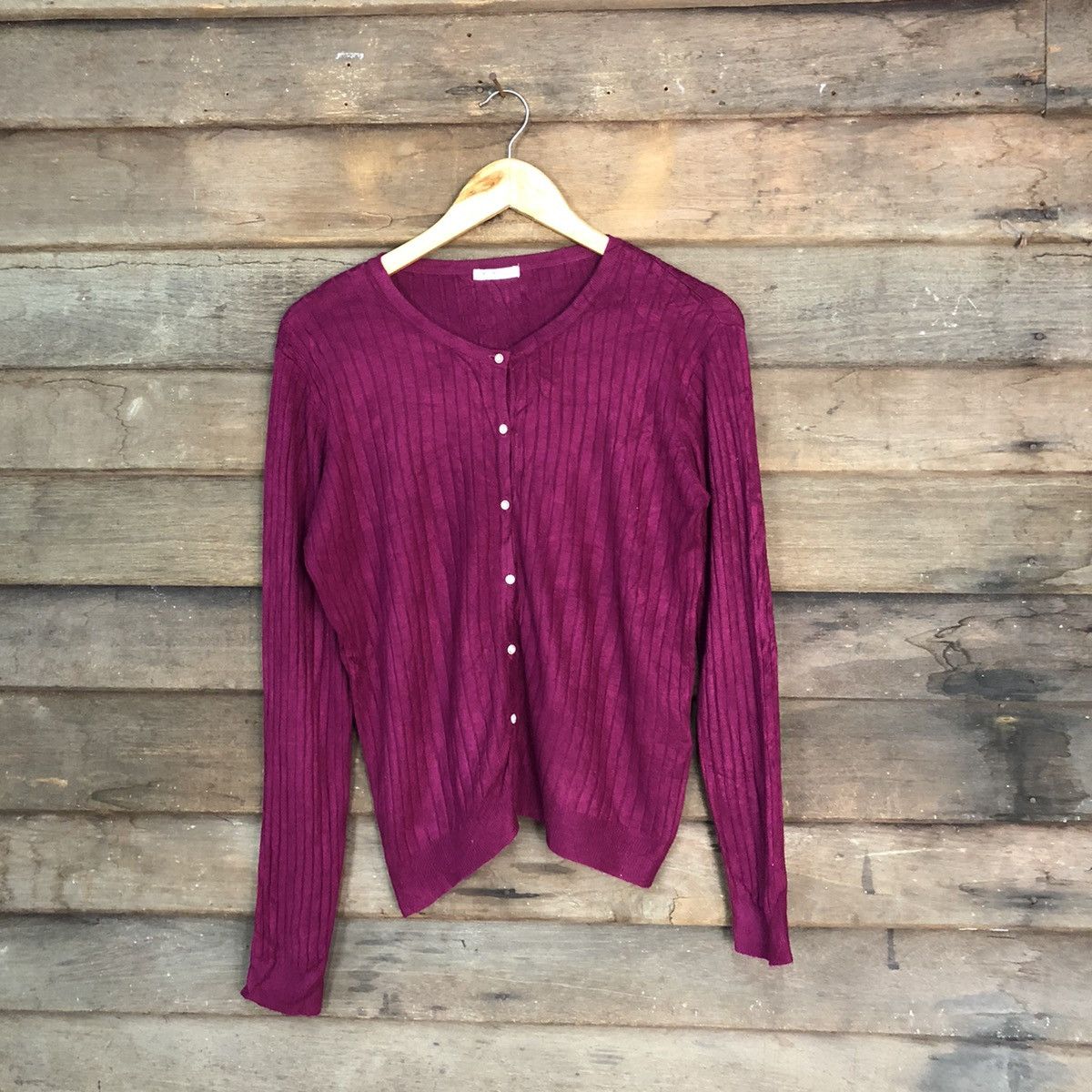 Homespun Knitwear × Japanese Brand Glacier Purple Patterned Cardigans Knitwear #7305 Size M / US 6-8 / IT 42-44 - 1 Thumbnail
