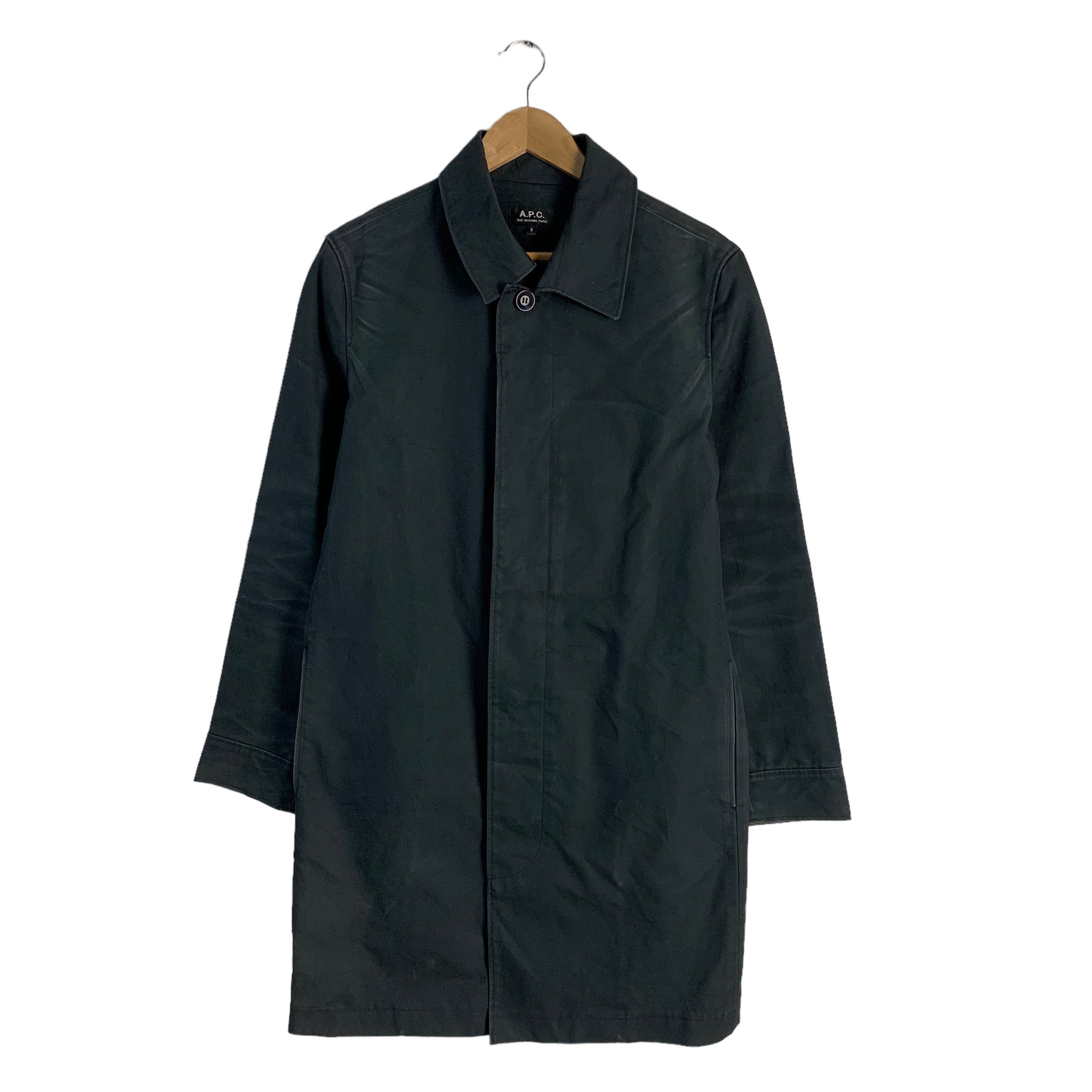 image of A P C Long Jacket in Blue, Men's (Size Small)