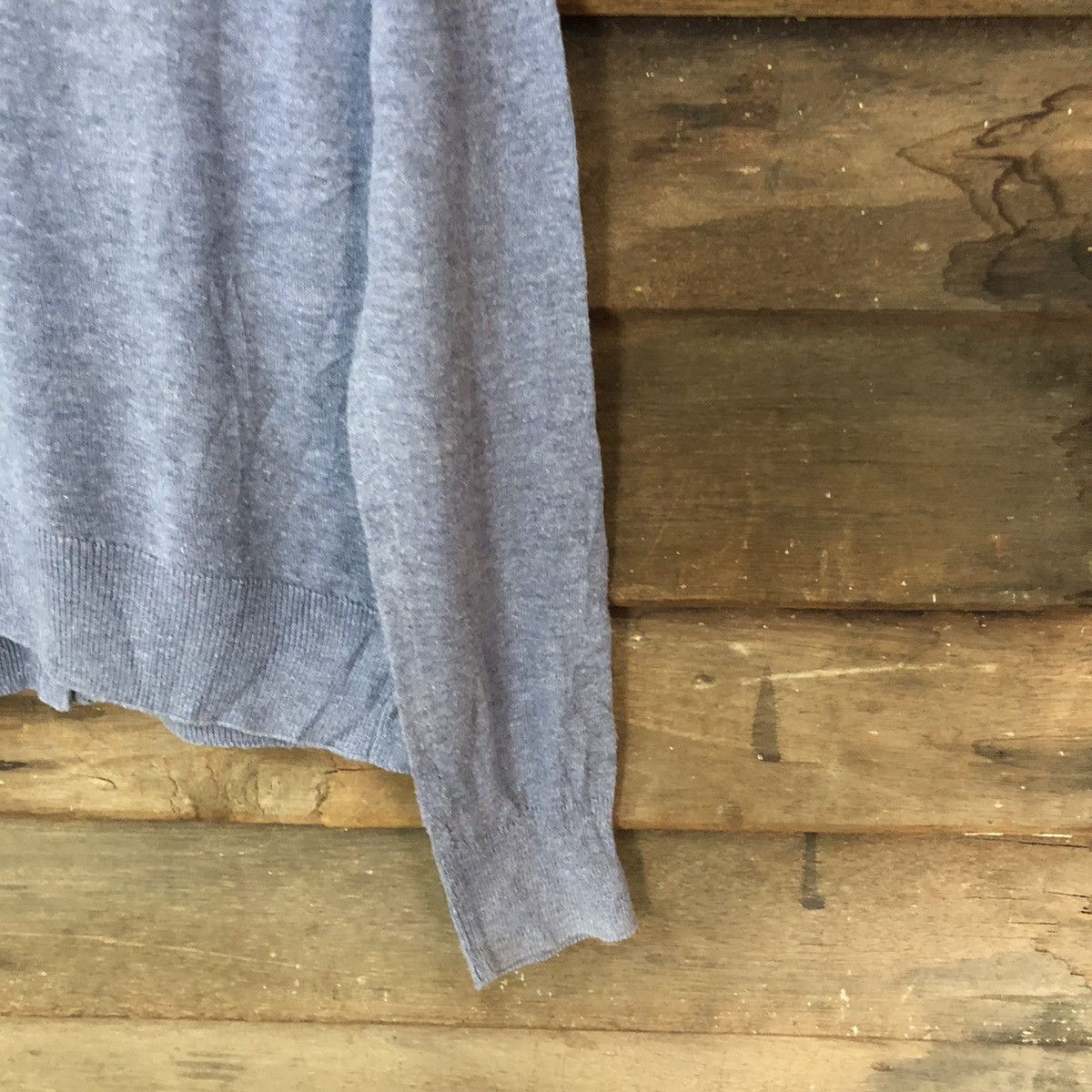 Homespun Knitwear × Japanese Brand Self Sewice Blue Patterned Cardigan thin Knitwear #7304 Size S / US 4 / IT 40 - 10 Thumbnail