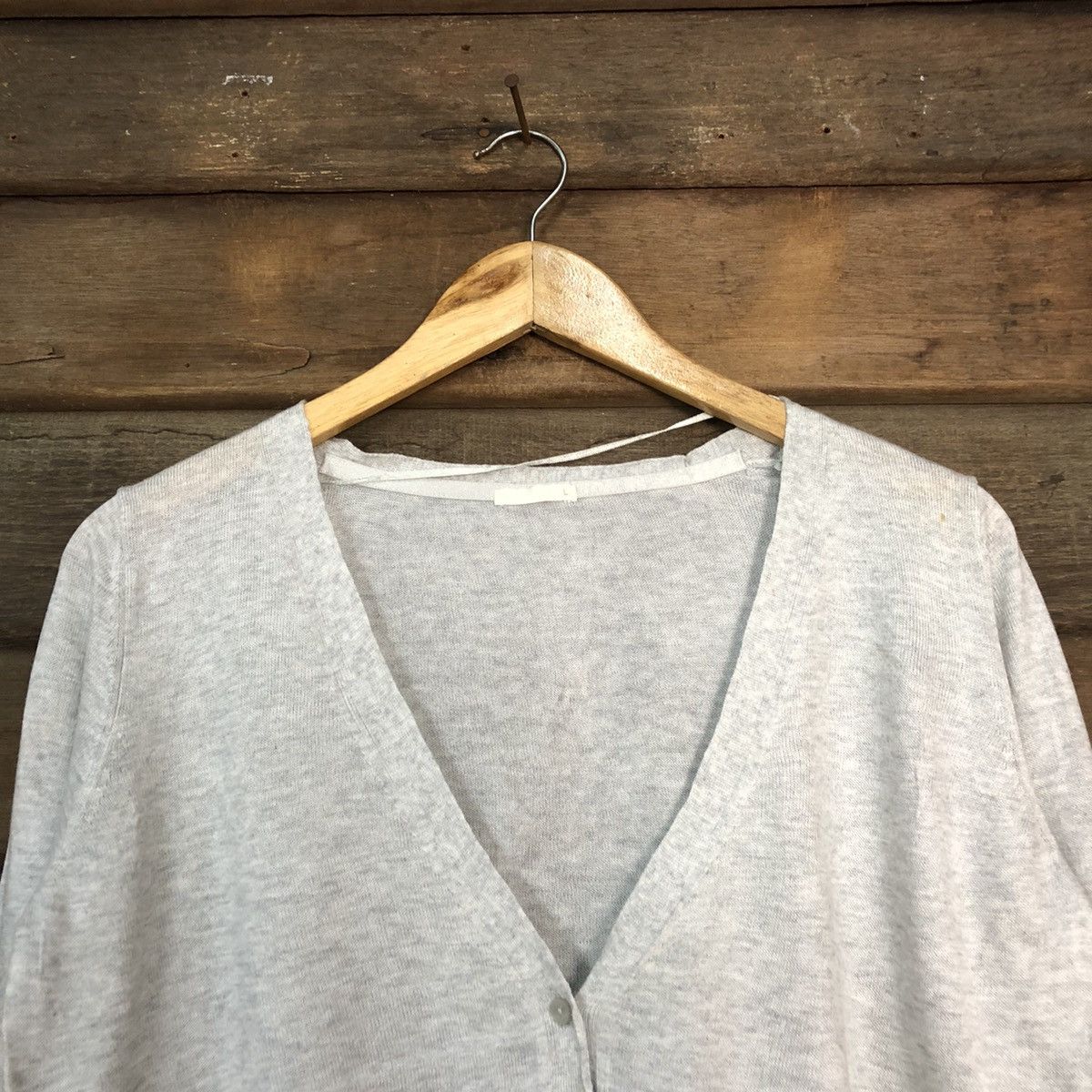GU GU Grey Cardigan Knitwear japan vintage #7290 Size L / US 10 / IT 46 - 4 Thumbnail