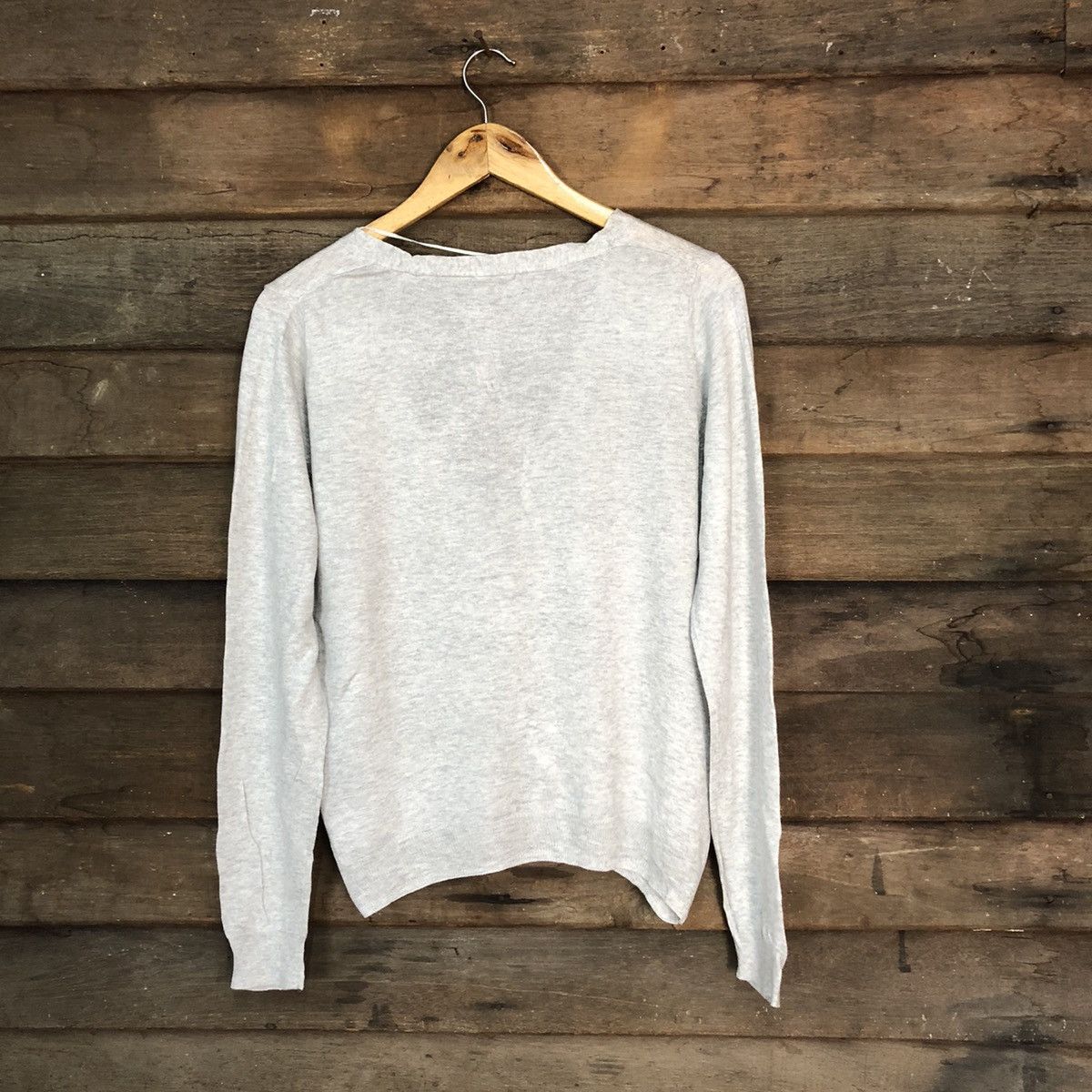 GU GU Grey Cardigan Knitwear japan vintage #7290 Size L / US 10 / IT 46 - 9 Thumbnail