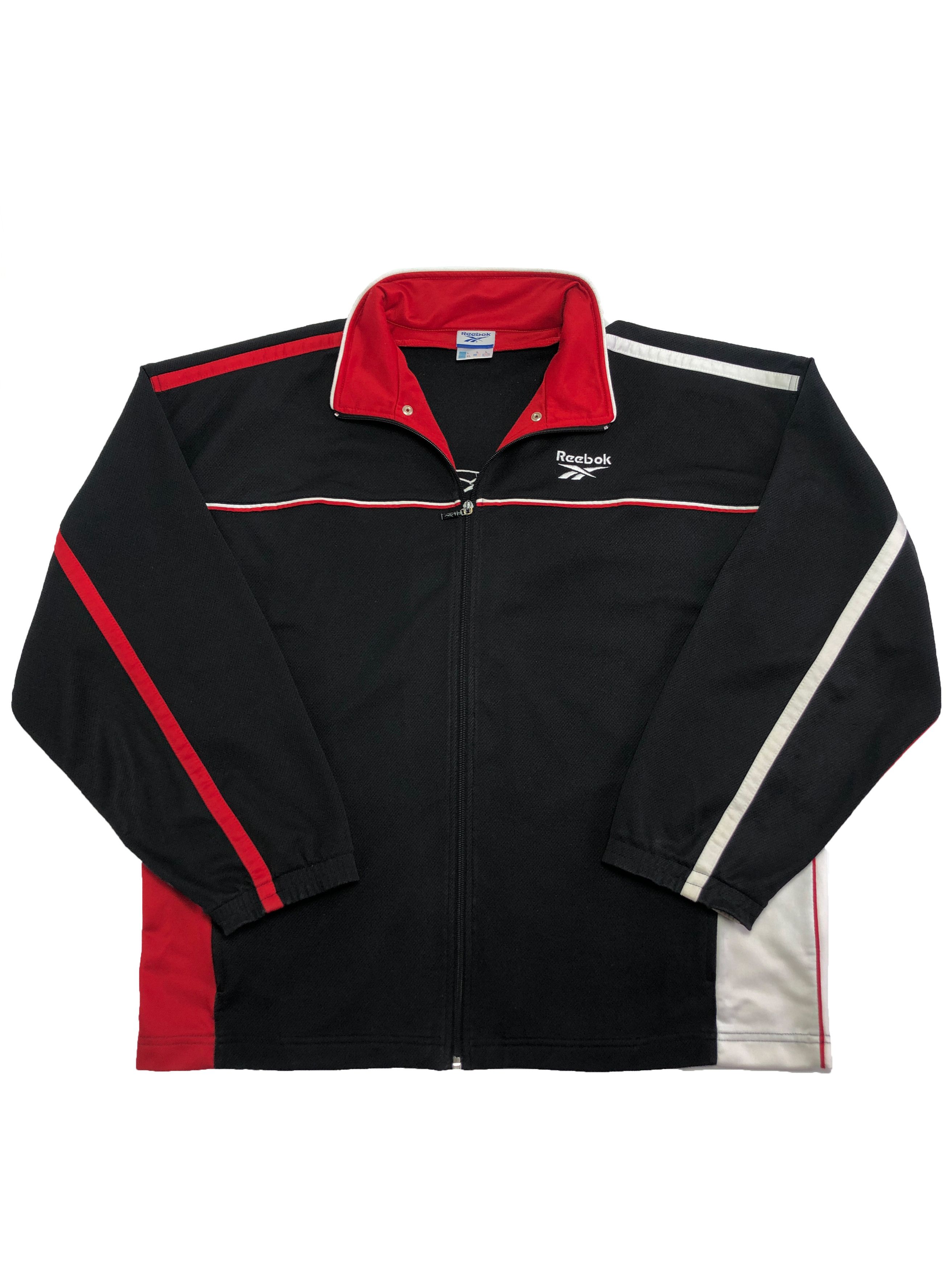 Reebok × Vintage Reebok Vintage Emroidered Eagle Logo Striped Track Jacket Size US XL / EU 56 / 4 - 2 Thumbnail