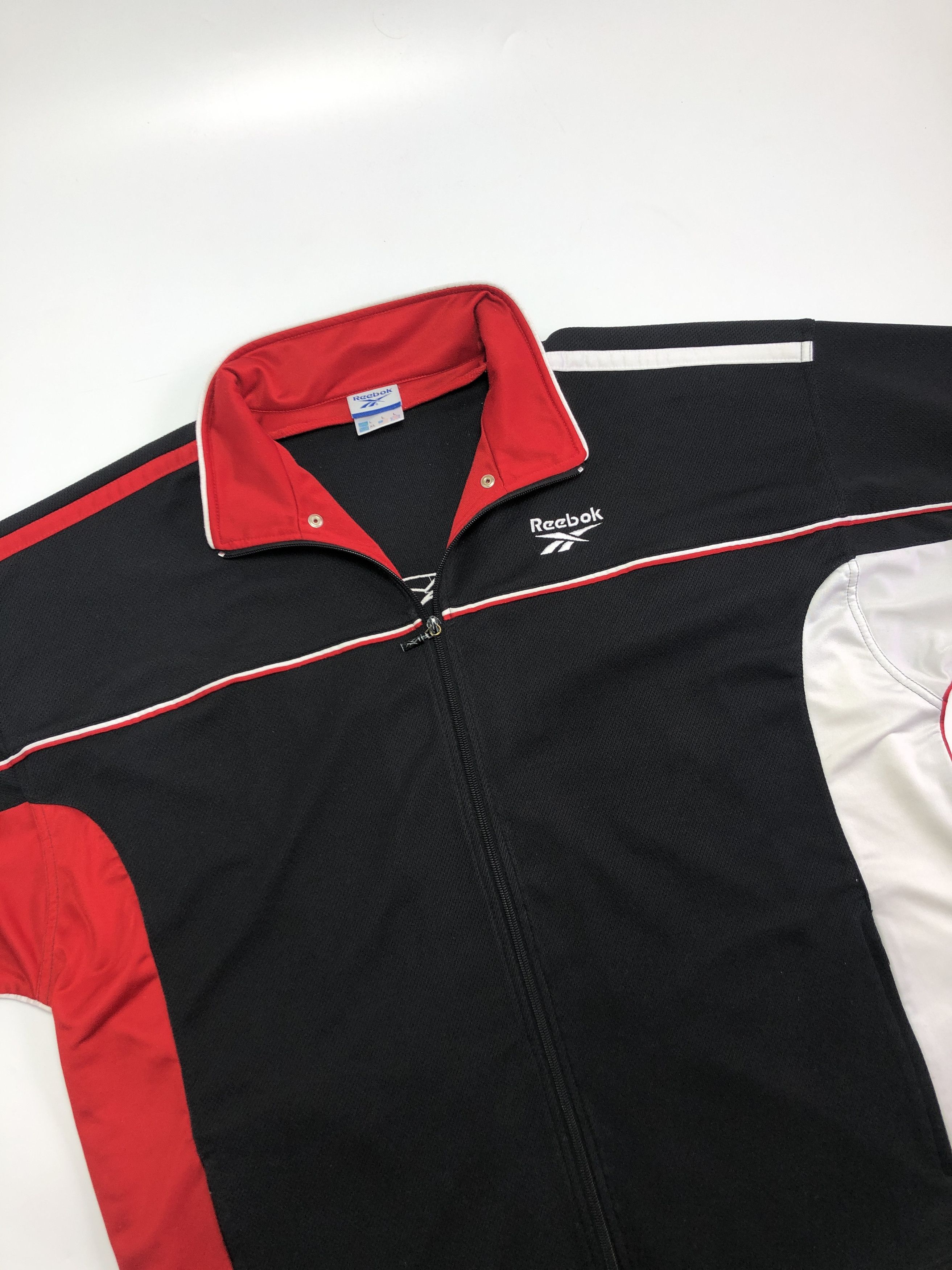 Reebok × Vintage Reebok Vintage Emroidered Eagle Logo Striped Track Jacket Size US XL / EU 56 / 4 - 3 Thumbnail