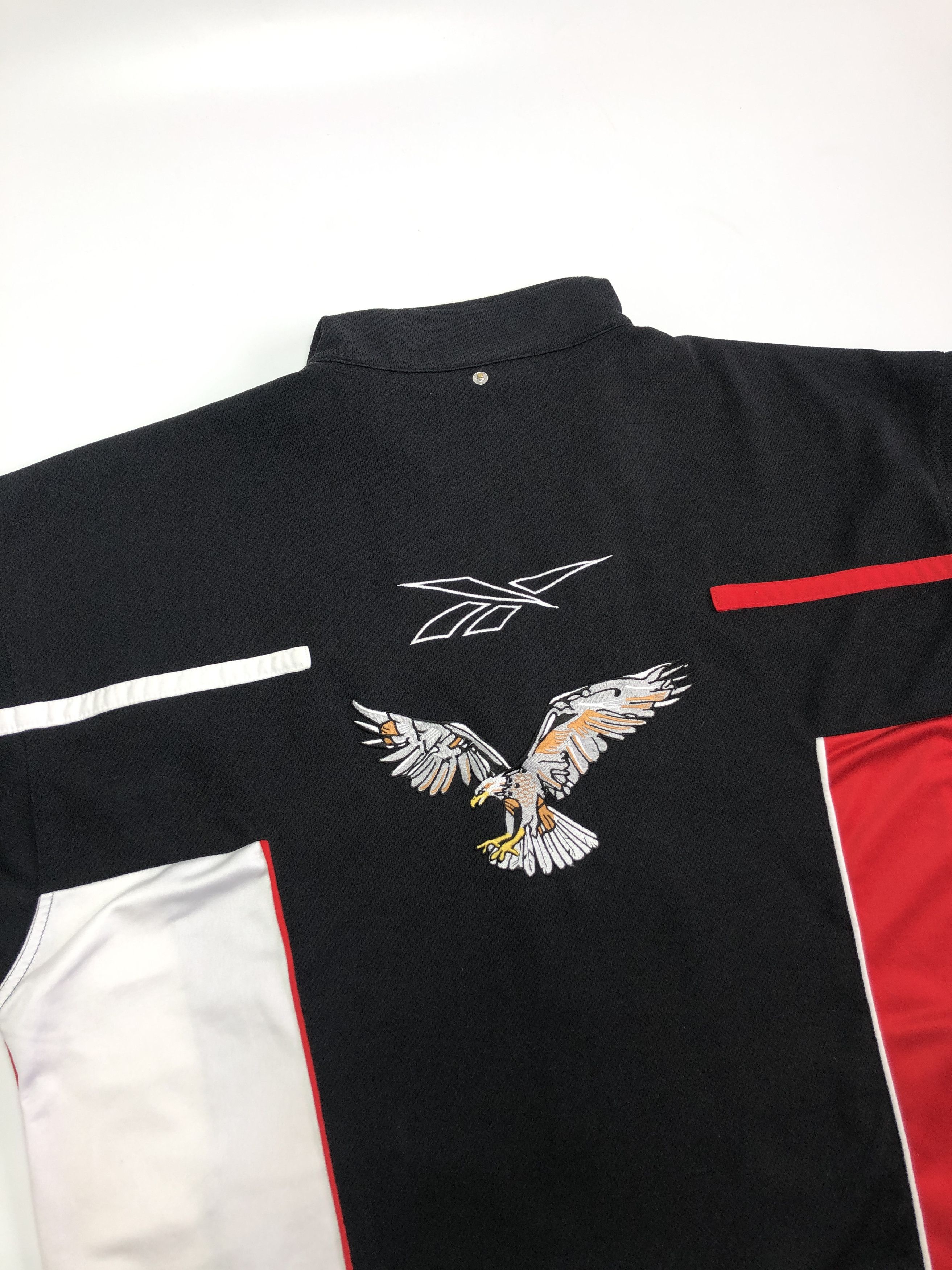 Reebok × Vintage Reebok Vintage Emroidered Eagle Logo Striped Track Jacket Size US XL / EU 56 / 4 - 4 Thumbnail