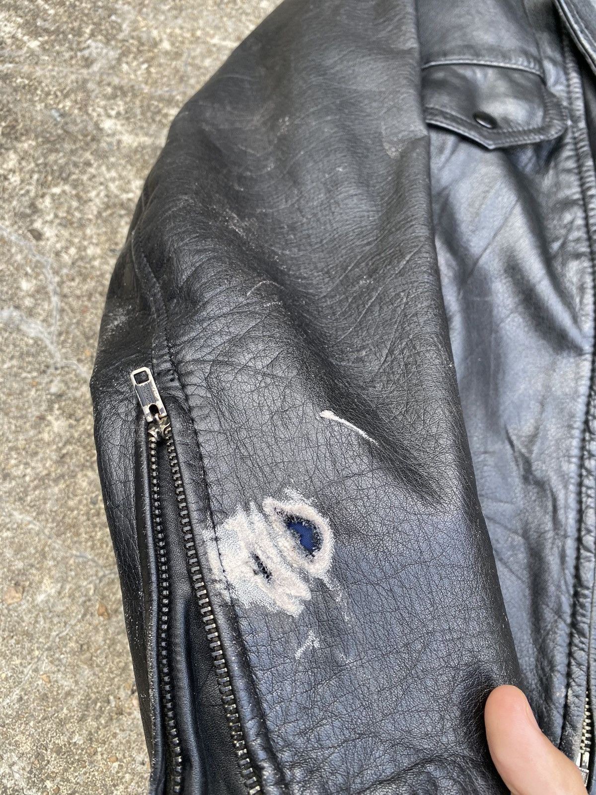Japanese Brand 💥RARE💥Vintage Double Collar Leather Jacket Punk Style Size US M / EU 48-50 / 2 - 10 Thumbnail