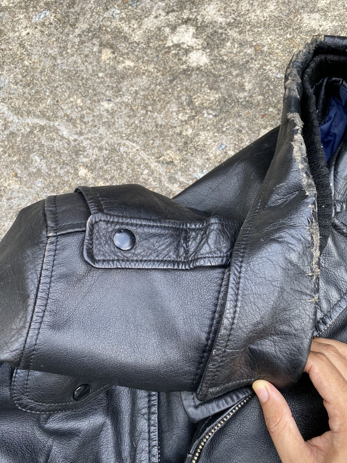 Japanese Brand 💥RARE💥Vintage Double Collar Leather Jacket Punk Style Size US M / EU 48-50 / 2 - 7 Thumbnail