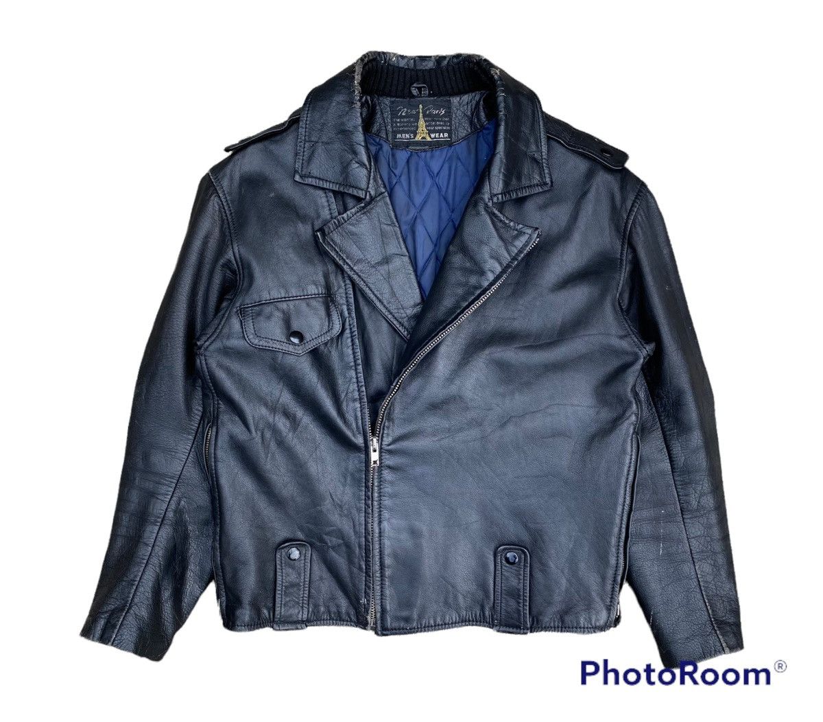 Japanese Brand 💥RARE💥Vintage Double Collar Leather Jacket Punk Style Size US M / EU 48-50 / 2 - 1 Thumbnail