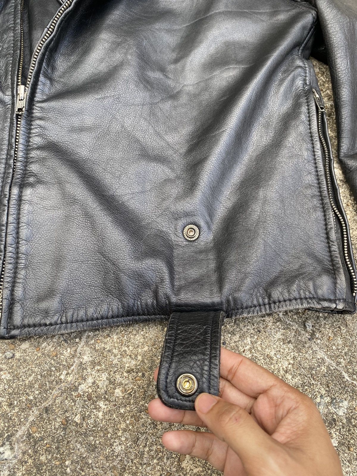 Japanese Brand 💥RARE💥Vintage Double Collar Leather Jacket Punk Style Size US M / EU 48-50 / 2 - 13 Thumbnail