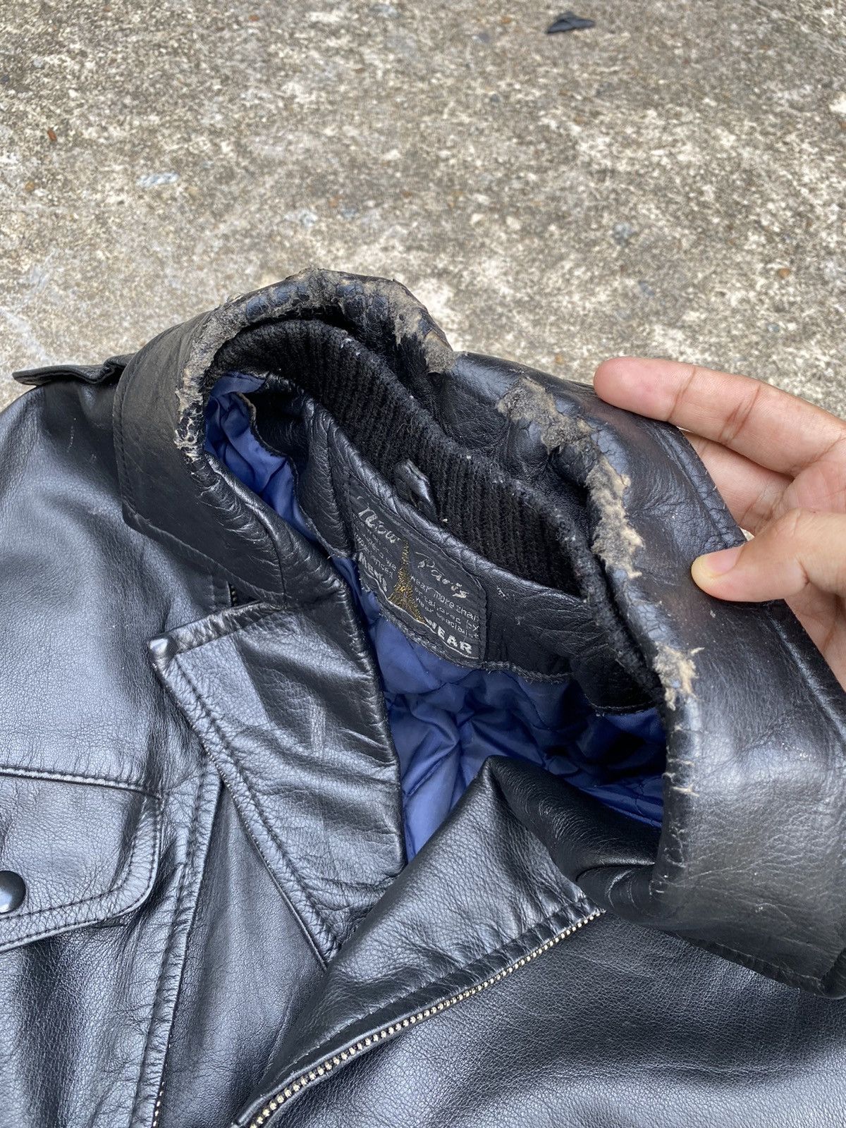 Japanese Brand 💥RARE💥Vintage Double Collar Leather Jacket Punk Style Size US M / EU 48-50 / 2 - 12 Thumbnail