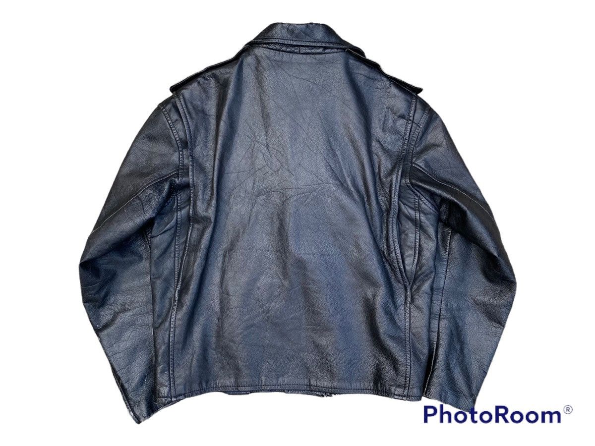Japanese Brand 💥RARE💥Vintage Double Collar Leather Jacket Punk Style Size US M / EU 48-50 / 2 - 2 Thumbnail
