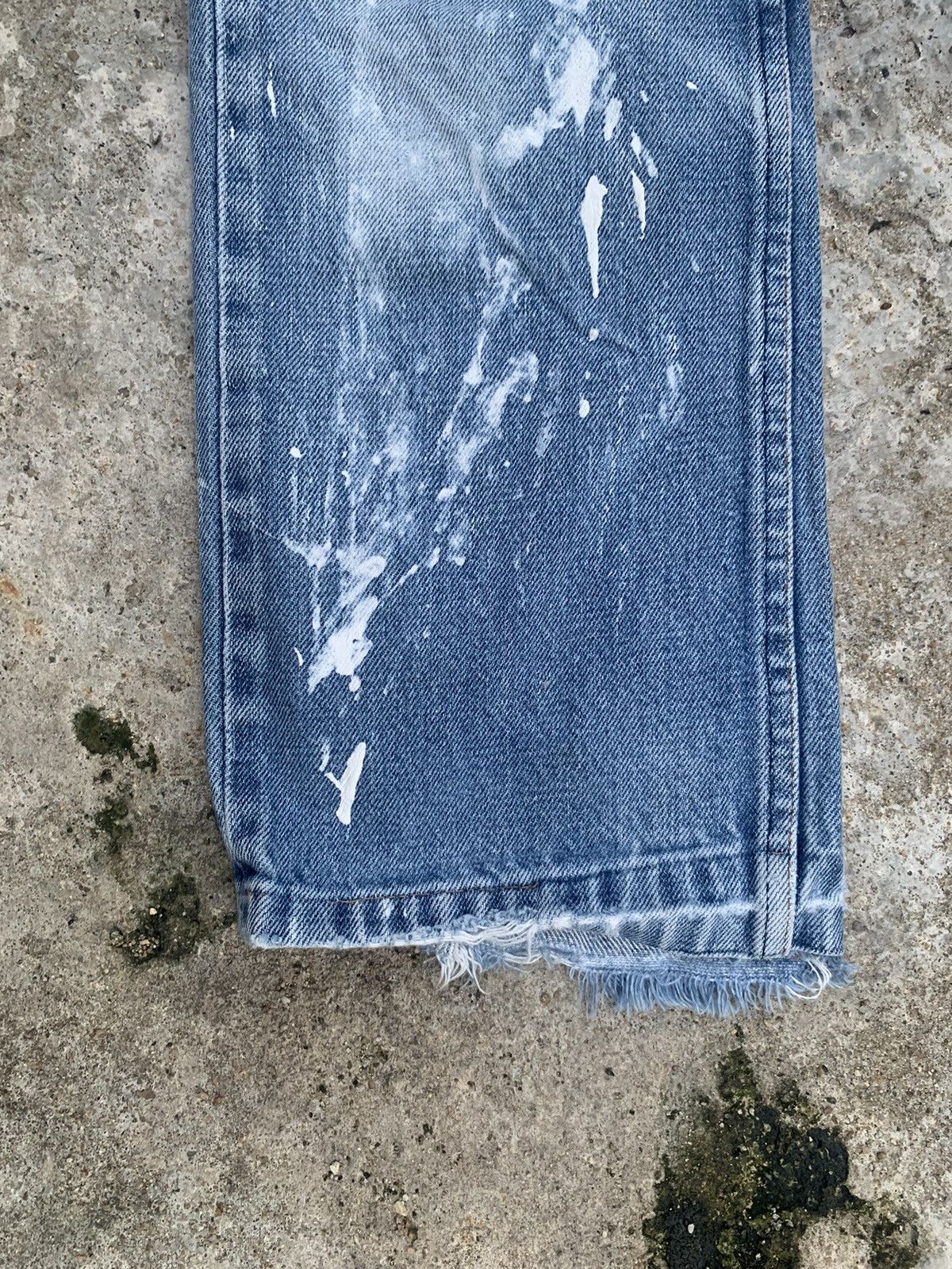 A.P.C. × Japanese Brand × Vintage VINTAGE A.P.C JEANS SALVADGE SPLASH PAINT AND DISTRESSED Size 24" / US 00 / IT 34 - 4 Thumbnail