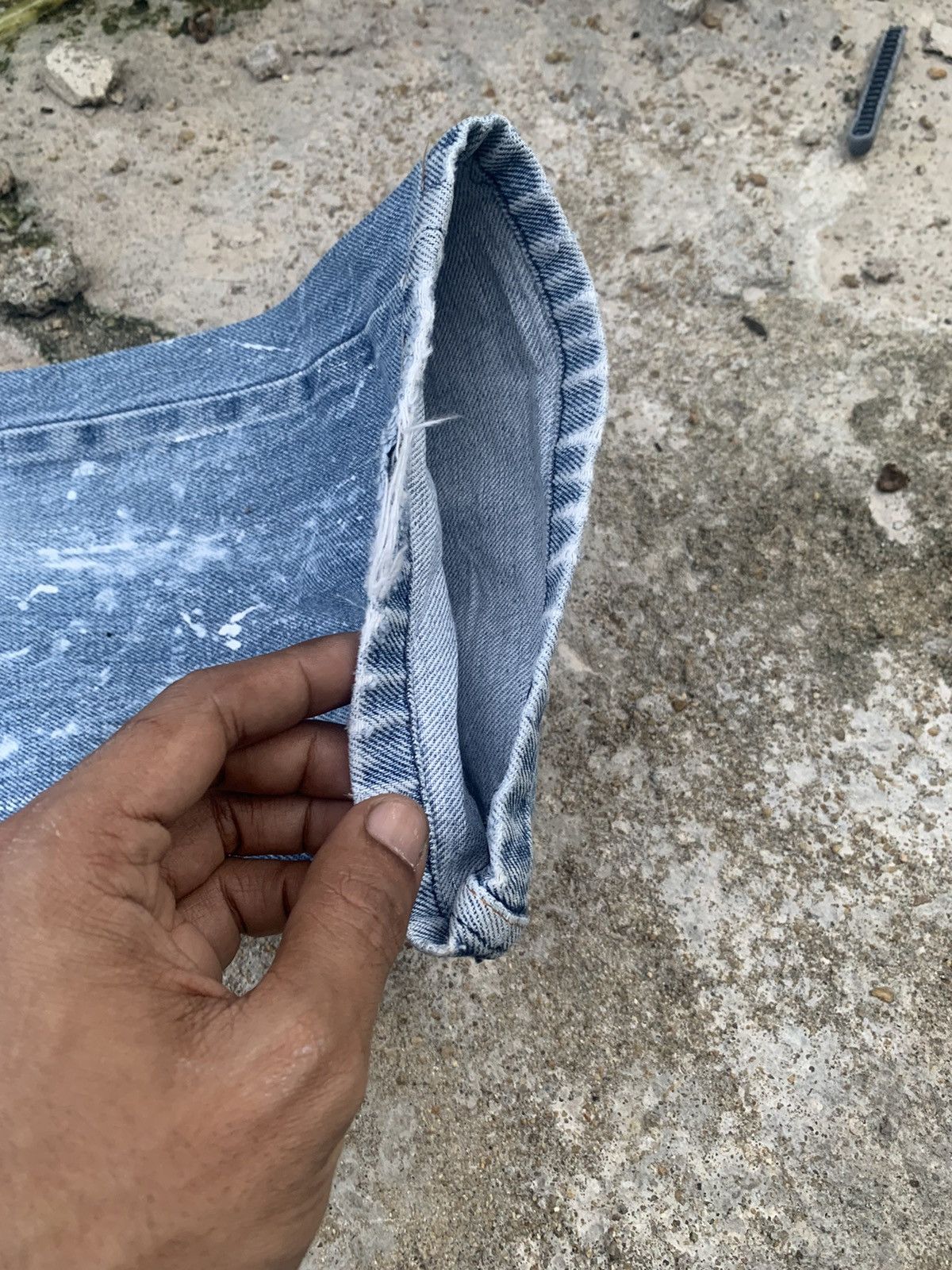 A.P.C. × Japanese Brand × Vintage VINTAGE A.P.C JEANS SALVADGE SPLASH PAINT AND DISTRESSED Size 24" / US 00 / IT 34 - 8 Thumbnail