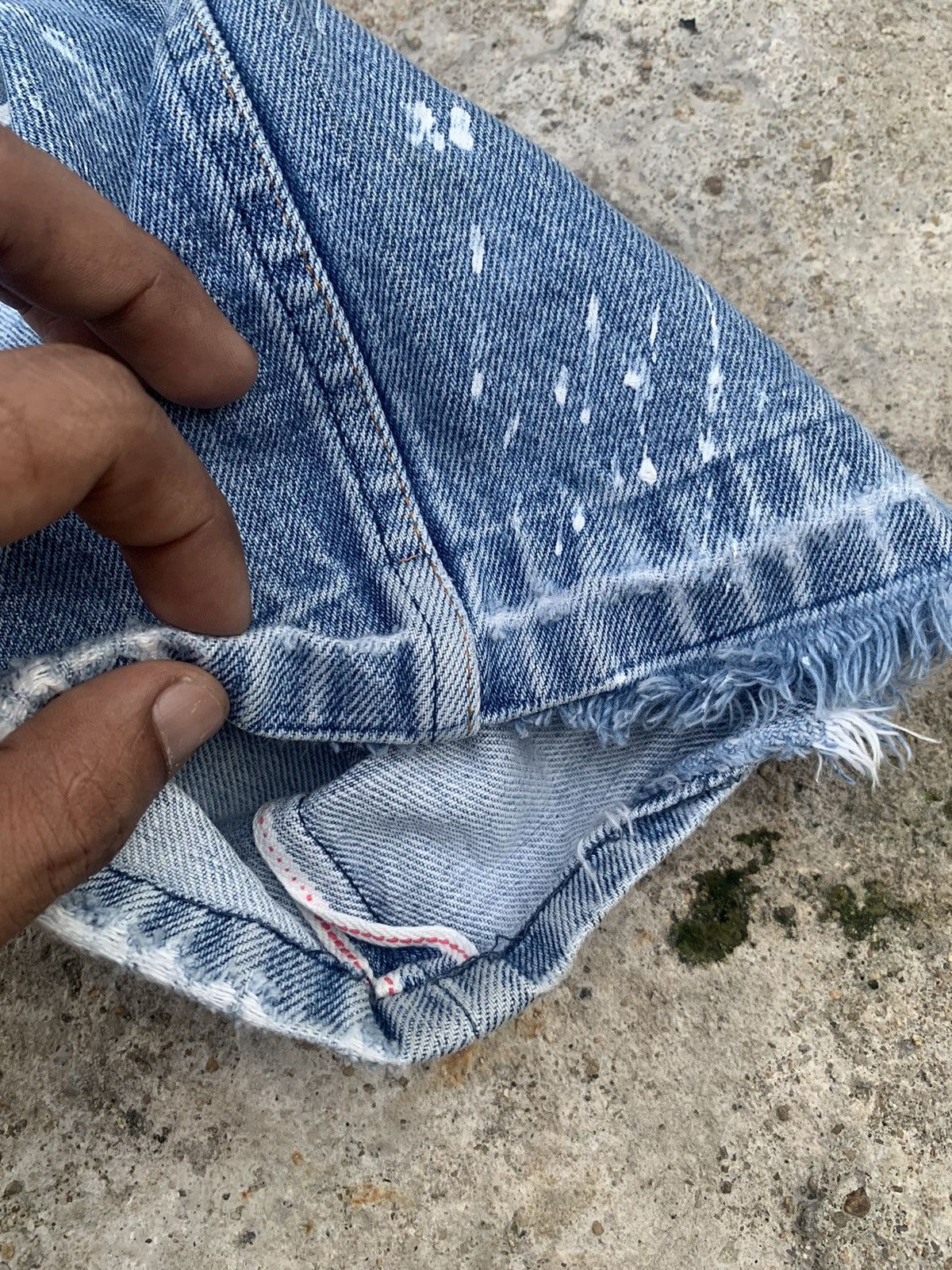 A.P.C. × Japanese Brand × Vintage VINTAGE A.P.C JEANS SALVADGE SPLASH PAINT AND DISTRESSED Size 24" / US 00 / IT 34 - 6 Thumbnail