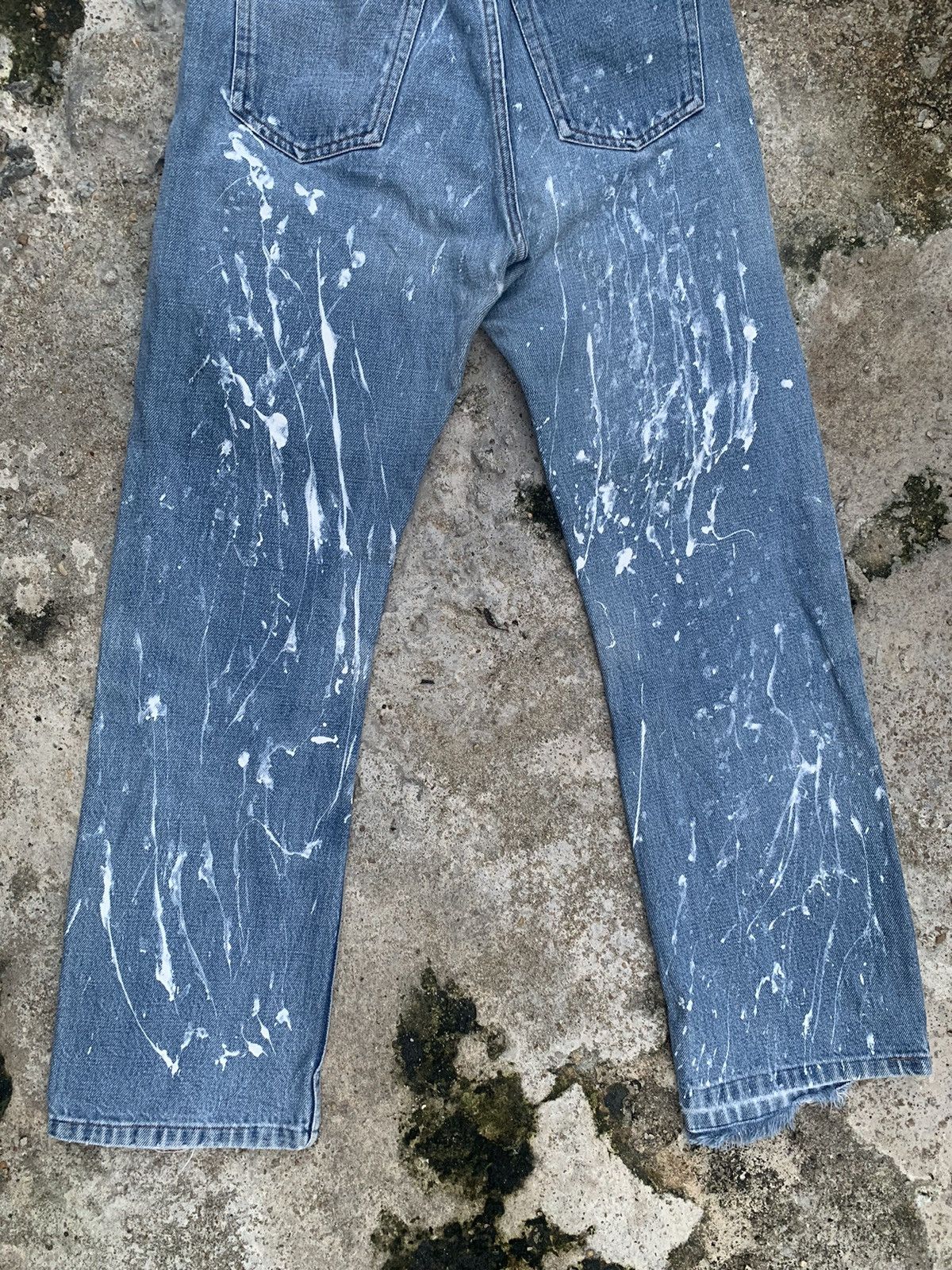 A.P.C. × Japanese Brand × Vintage VINTAGE A.P.C JEANS SALVADGE SPLASH PAINT AND DISTRESSED Size 24" / US 00 / IT 34 - 3 Thumbnail