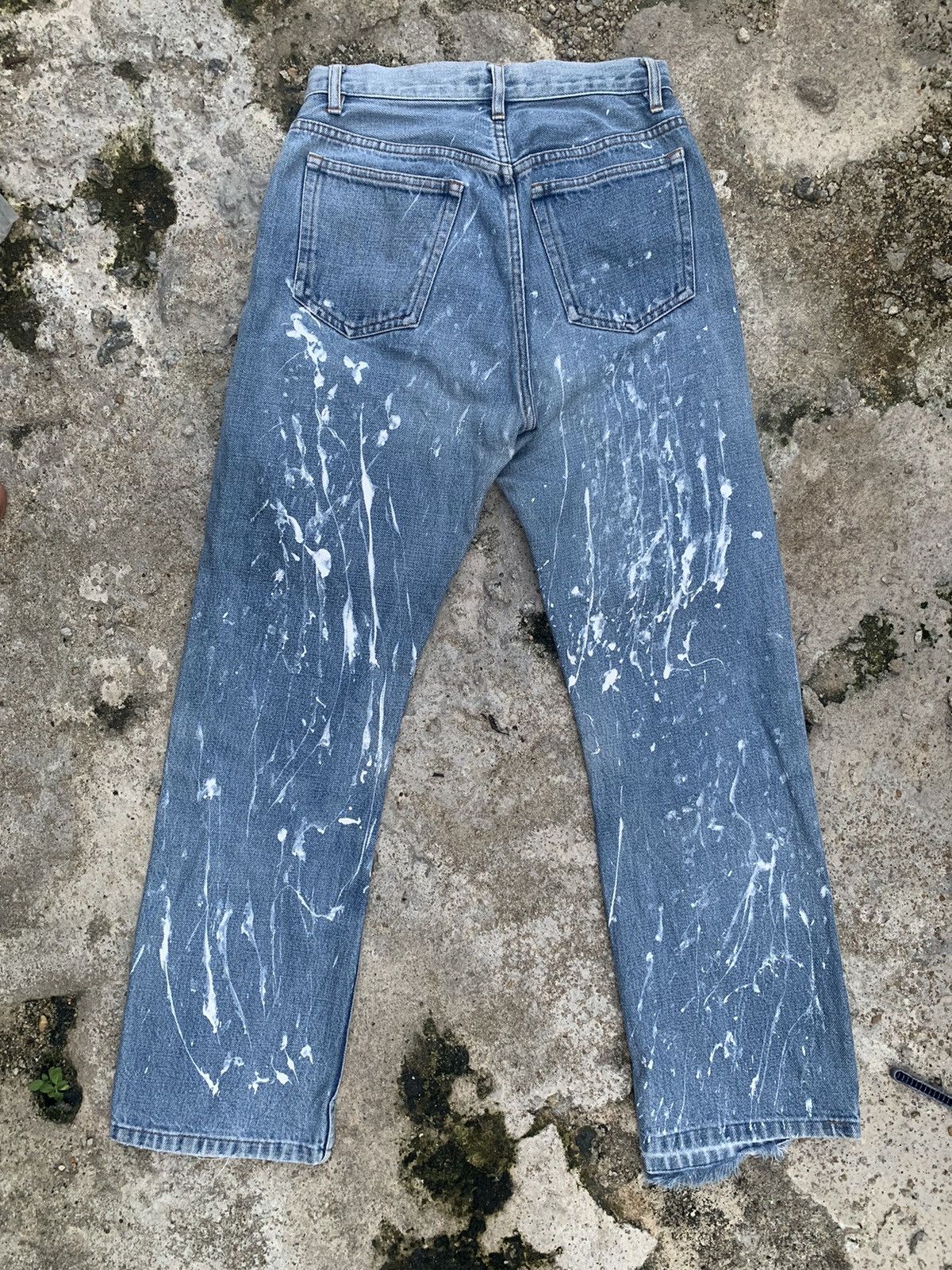 A.P.C. × Japanese Brand × Vintage VINTAGE A.P.C JEANS SALVADGE SPLASH PAINT AND DISTRESSED Size 24" / US 00 / IT 34 - 2 Thumbnail