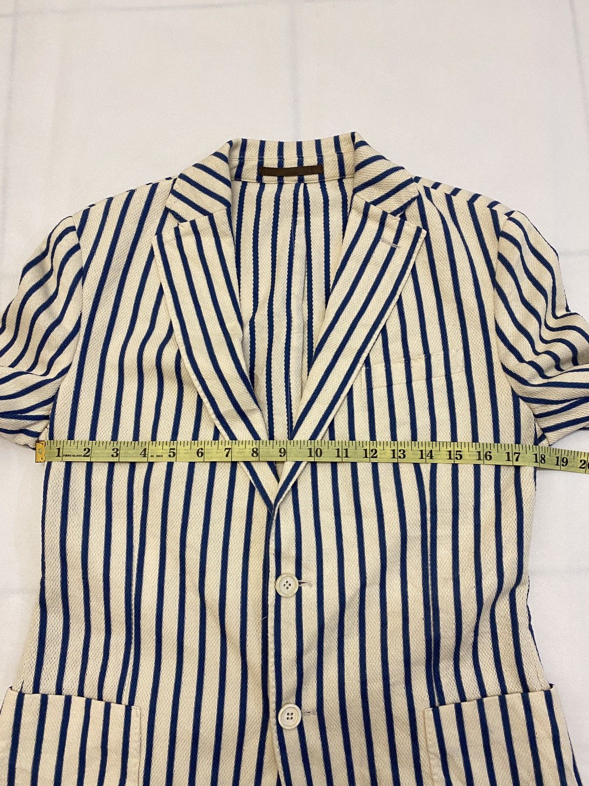 Eleventy 🔥🔥💰💰Eleventy Beige pinstripe blazer Size 50R - 18 Thumbnail