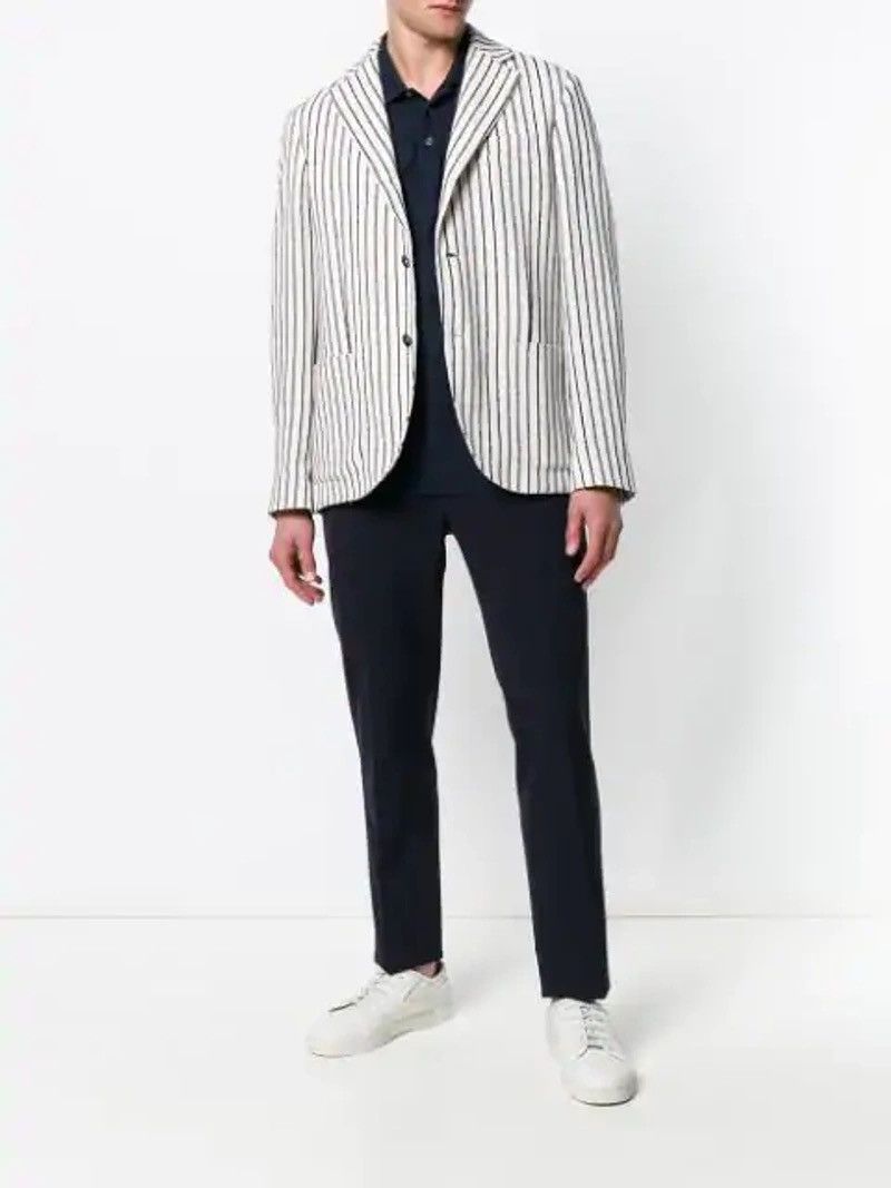 Eleventy 🔥🔥💰💰Eleventy Beige pinstripe blazer Size 50R - 2 Thumbnail