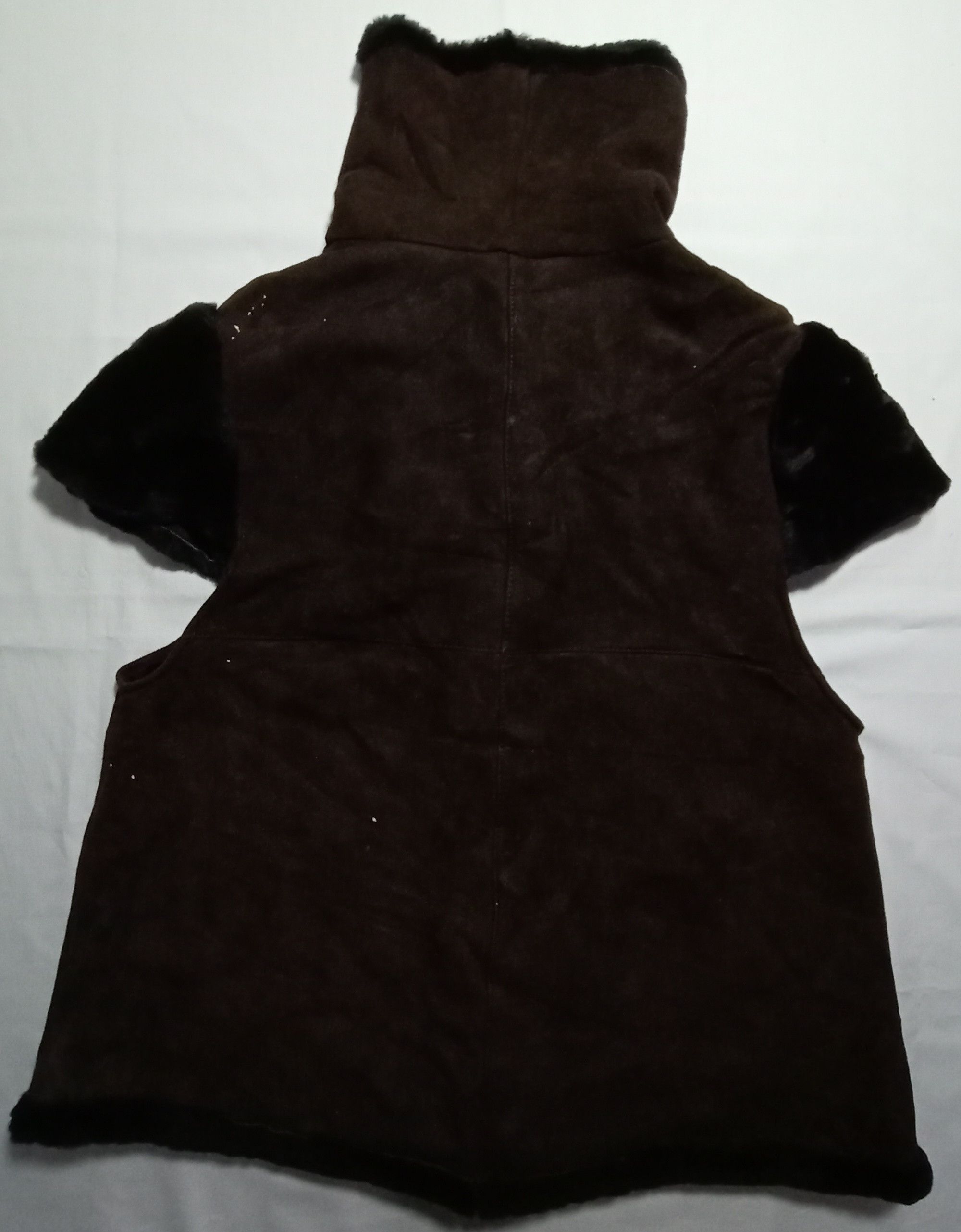Leather IGLOO Vest made in Italy Wool Fur Leather Size US S / EU 44-46 / 1 - 5 Thumbnail