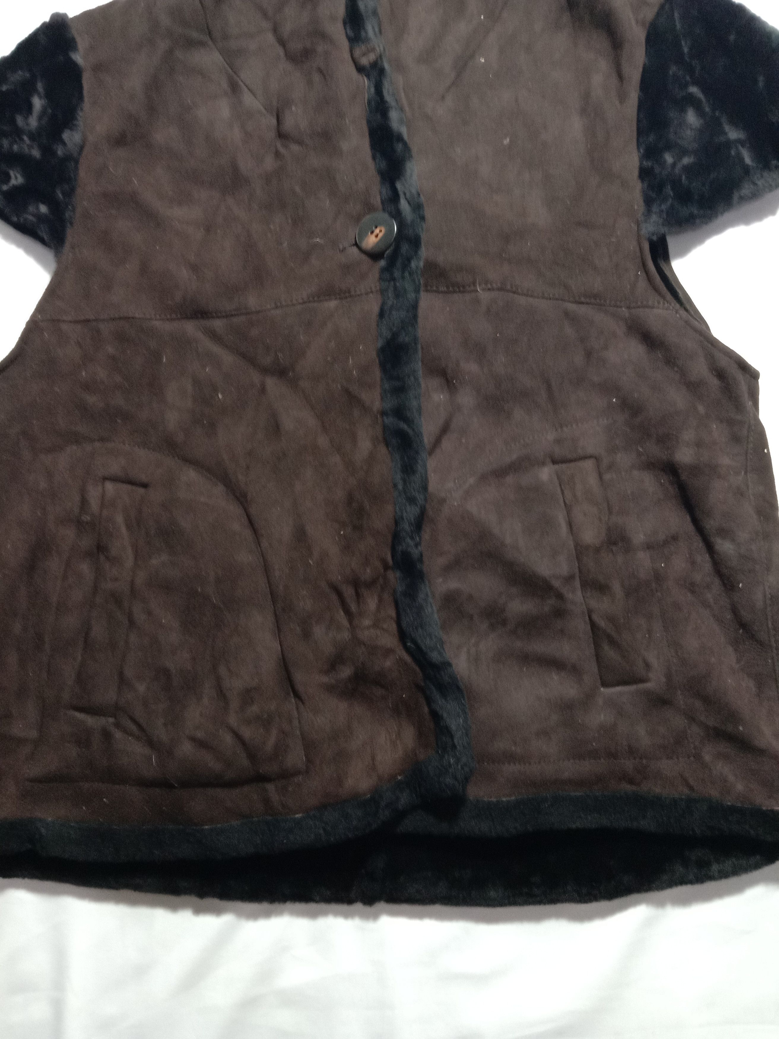 Leather IGLOO Vest made in Italy Wool Fur Leather Size US S / EU 44-46 / 1 - 6 Thumbnail